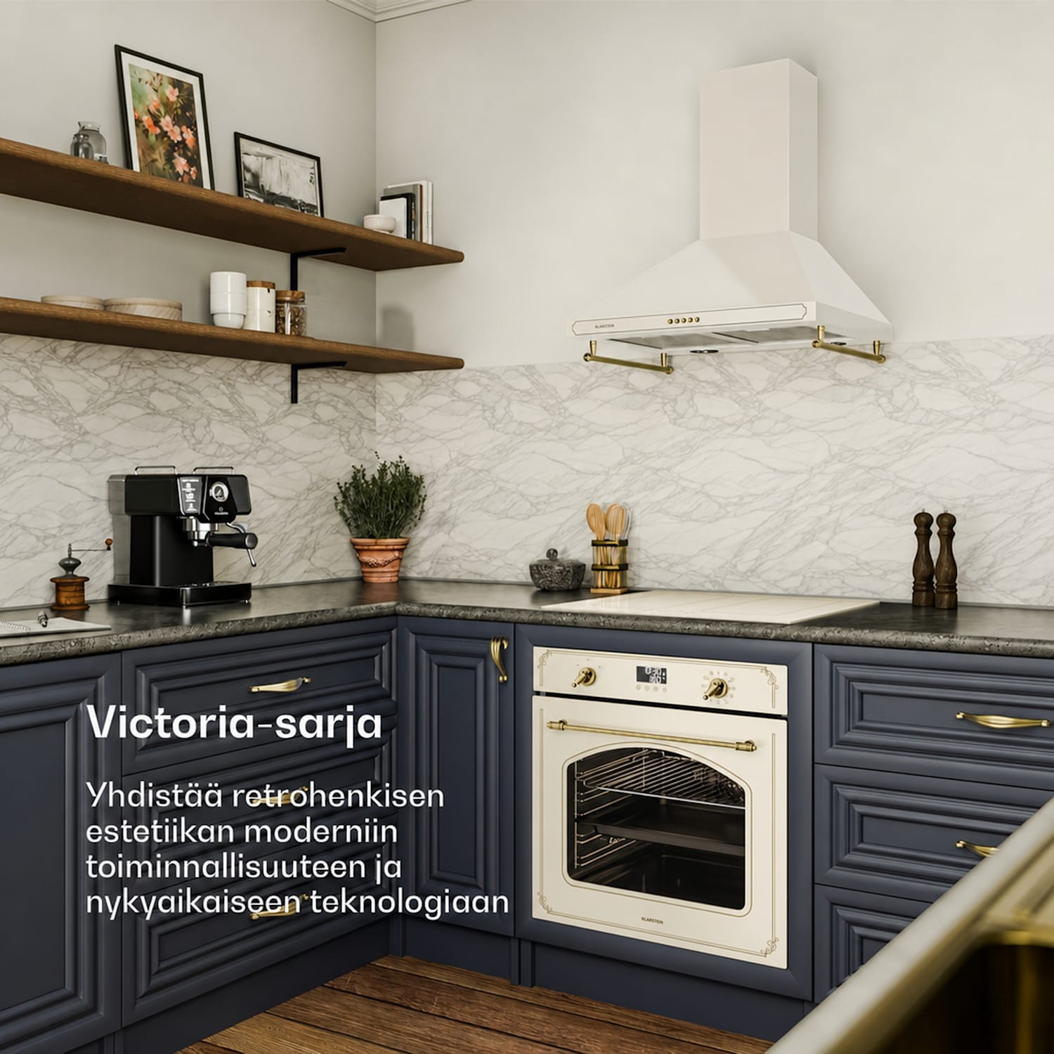 Victoria pyro-uuni | Sähköuuni pyrolyysitoiminnolla | 3150 W | 76 l | 60 cm Kermanvärinen