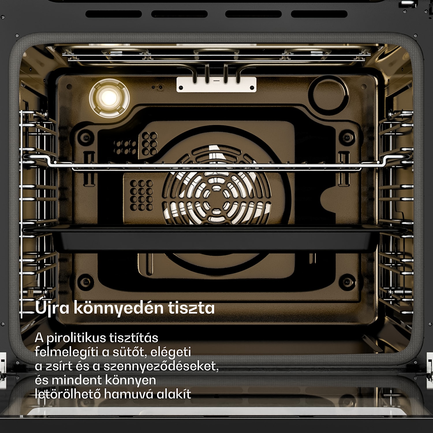 Victoria piro-sütő | elektromos sütő pirolízis funkcióval | 3150 W | 76 l | 60 cm Krémszín