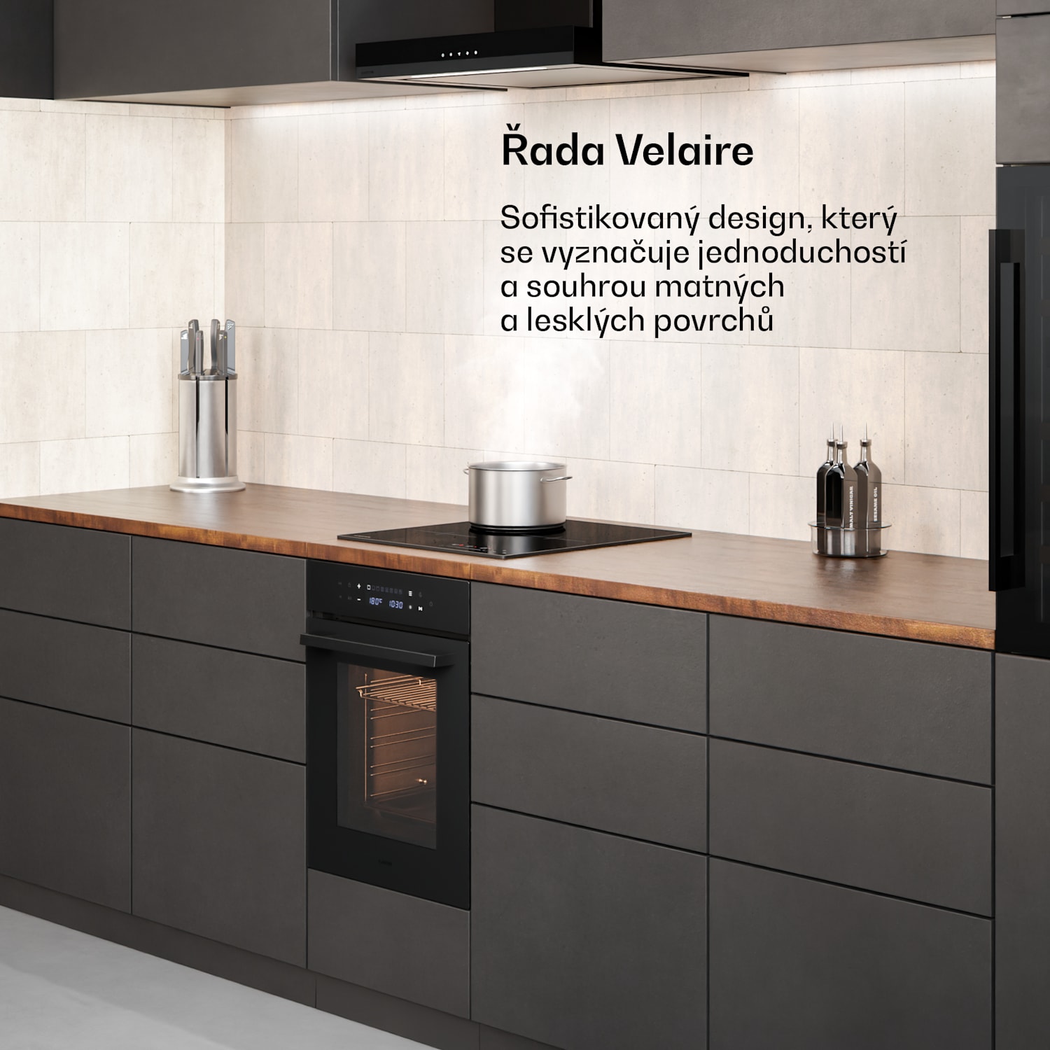 Vestavná trouba Velaire | 49 l | energetická třída A | 2350 W | černá | 45 cm 