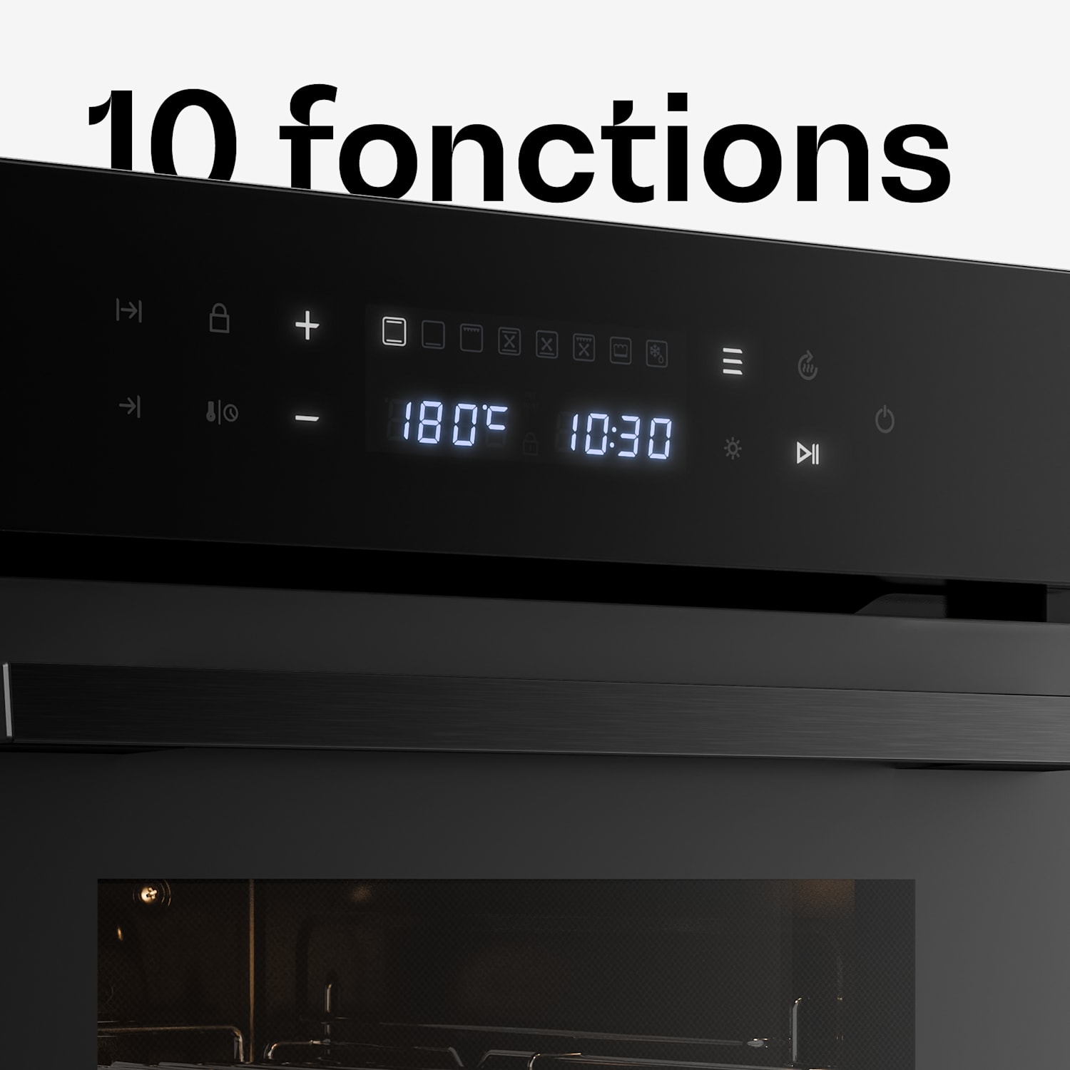 Velaire four encastrable | 49 l | classe énergétique A | 2350 W | noir | 45 cm 