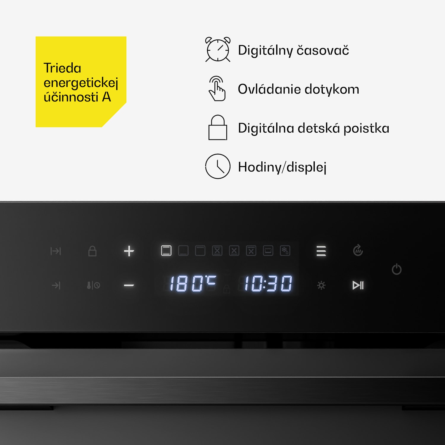 Velaire vstavaná rúra | 49 l | energetická trieda A | 2350 W | čierna | 45 cm 