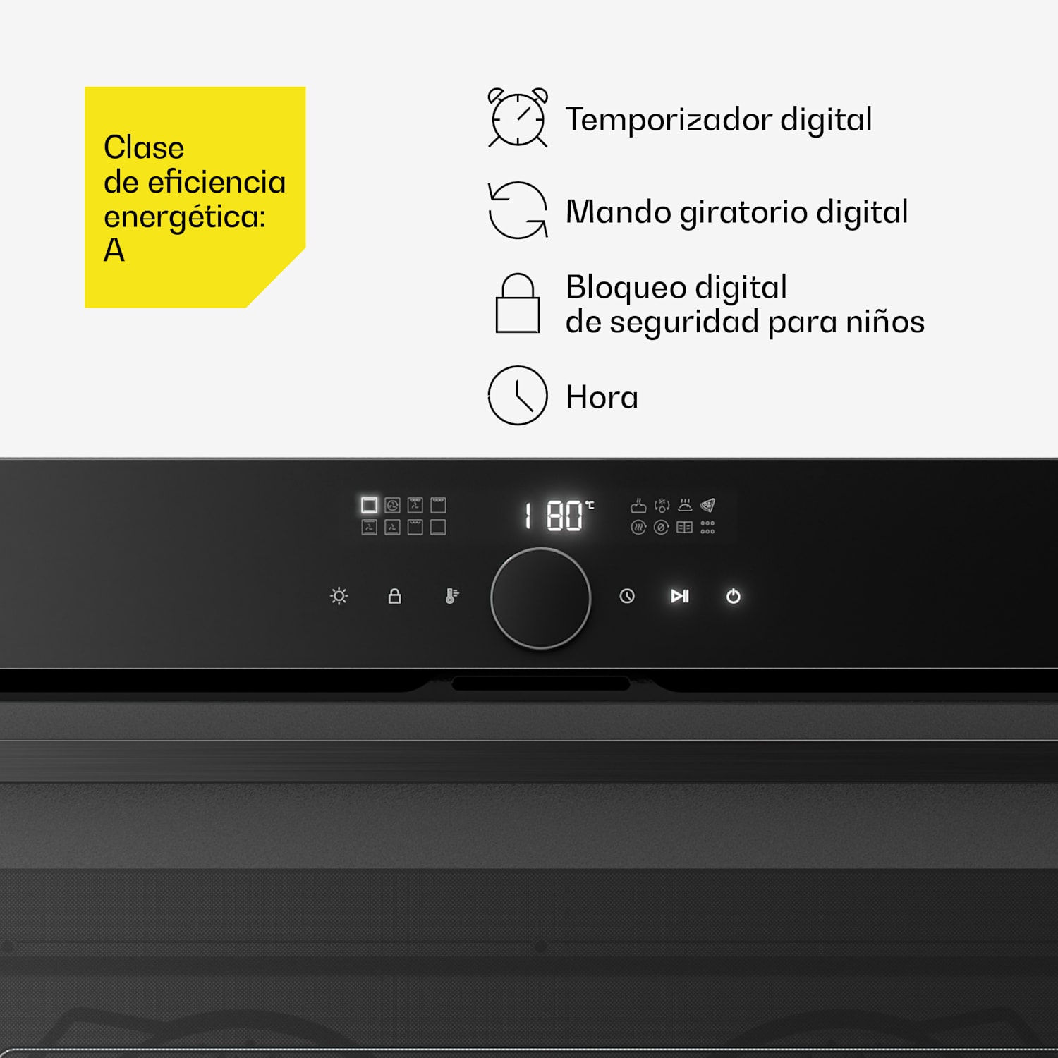 Horno empotrado Velaire | 90 cm | 127 litros | Clase de eficiencia energética A 90 cm