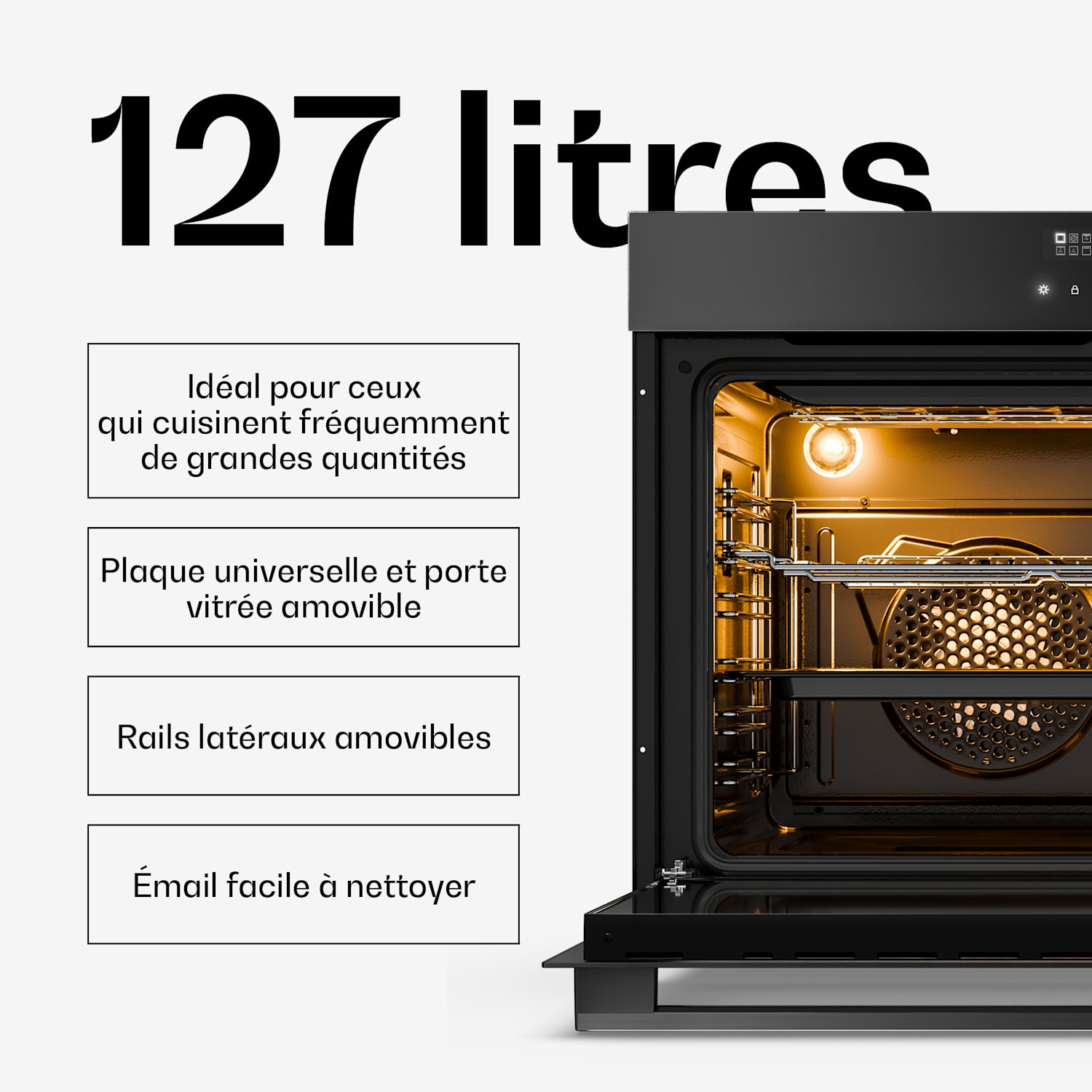 Four encastrable Velaire | 90 cm | 127 litres | Classe d'efficacité énergétique A 90 cm