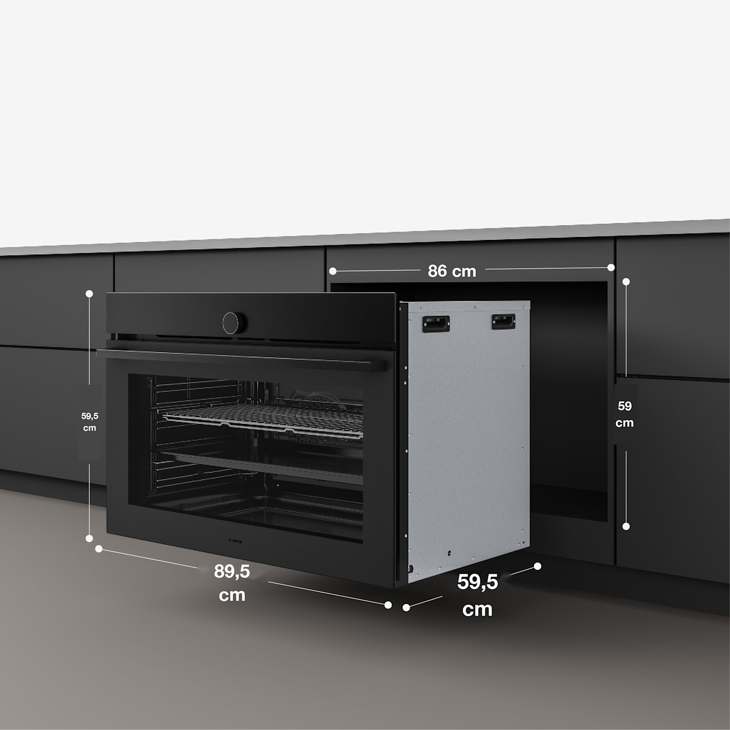 Velaire inbyggnadsugn | 90 cm | 127 liter | Energiklass A 90 cm