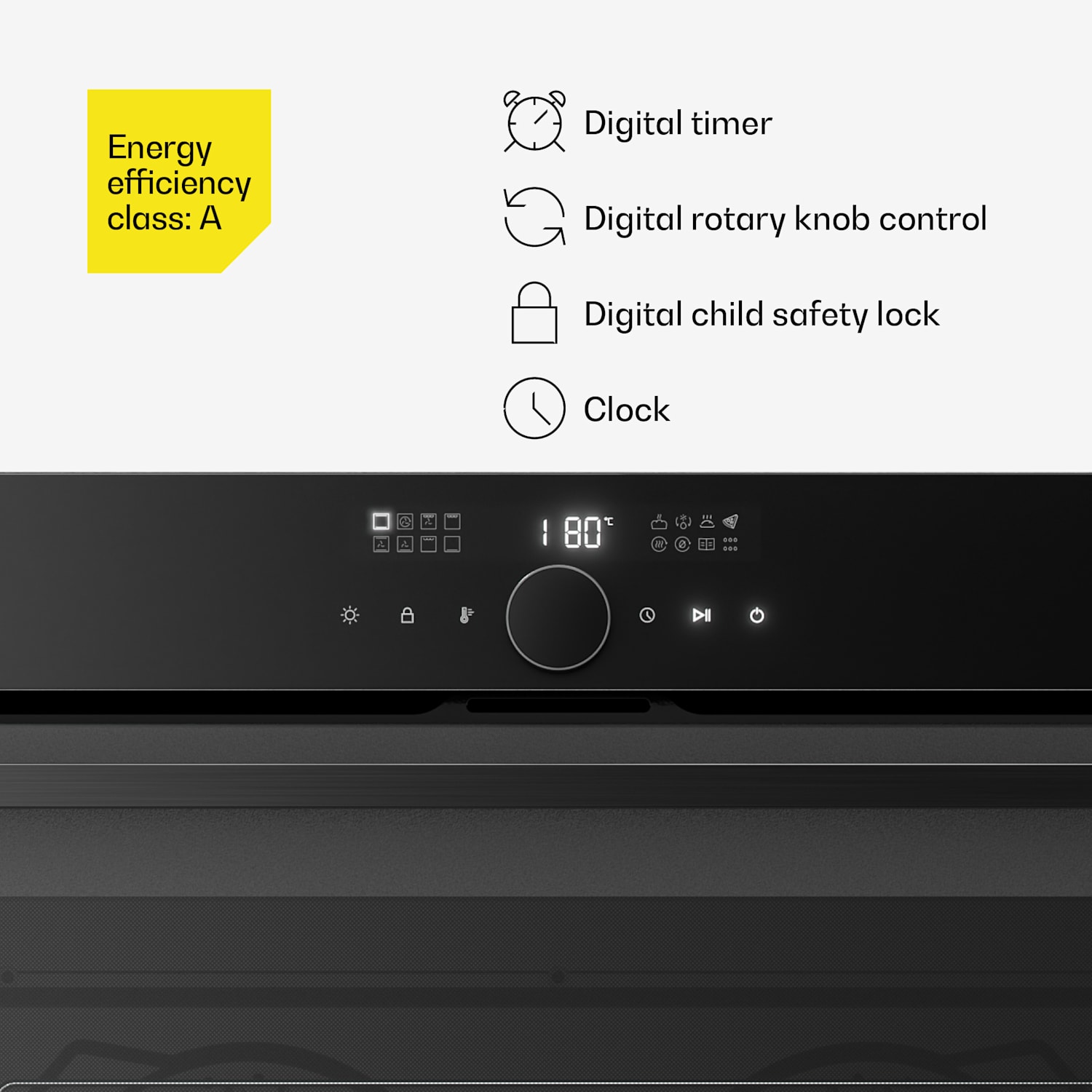 Velaire forno de encastre | 90 cm | 127 litros | Classe de eficiência energética A 90 cm