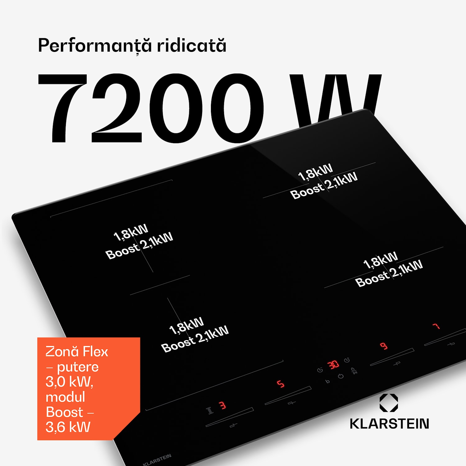Plită cu inducție HaloSync cu hotă integrată | 4 zone de gătit | 8400 W | 632 m³/h | 60 cm 60 cm