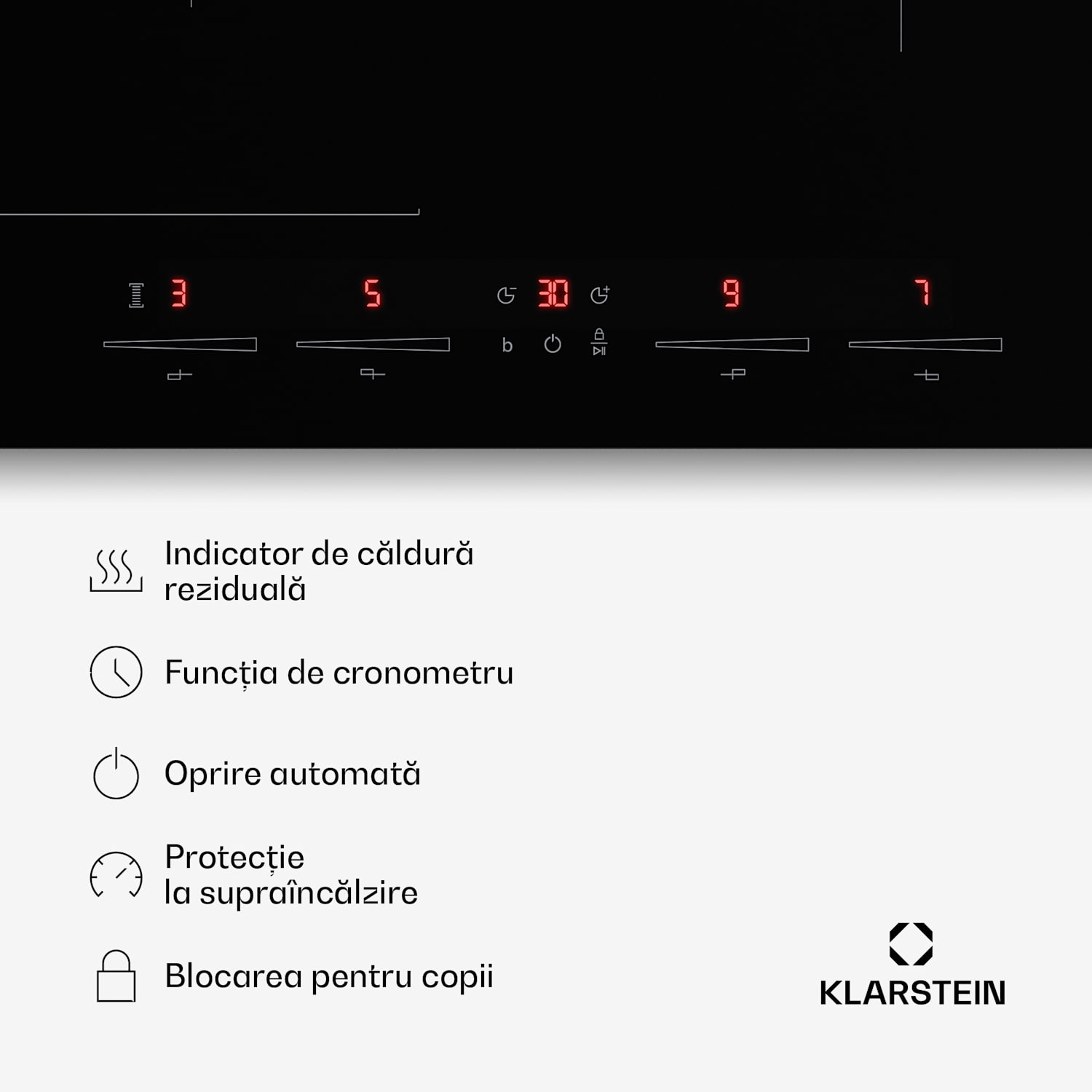 Plită cu inducție HaloSync cu hotă integrată | 4 zone de gătit | 8400 W | 632 m³/h | 60 cm 60 cm