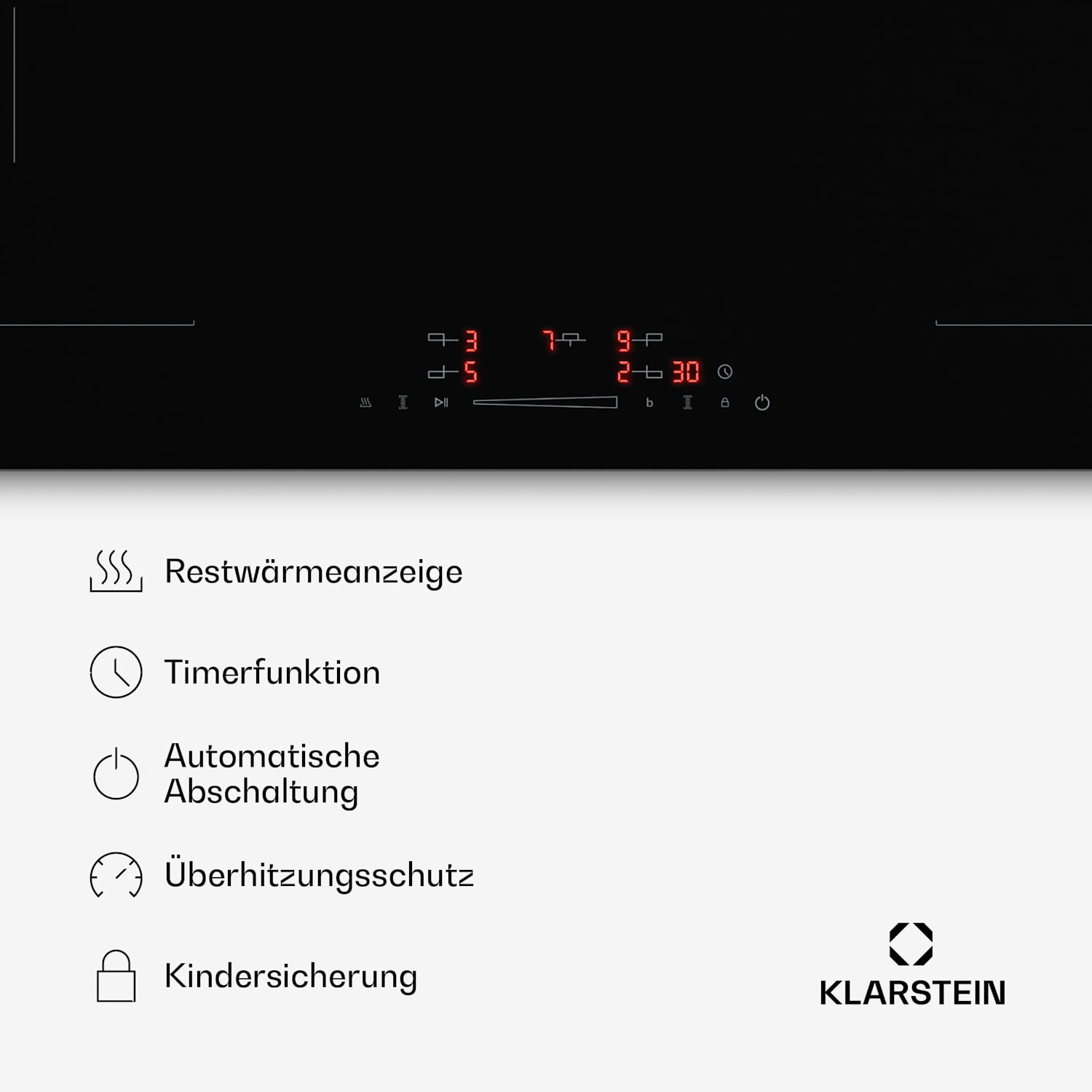 HaloSync piano cottura a induzione con aspirazione | 5 zone cottura | 11400 W | 632 m³/h | 90 cm 90 cm