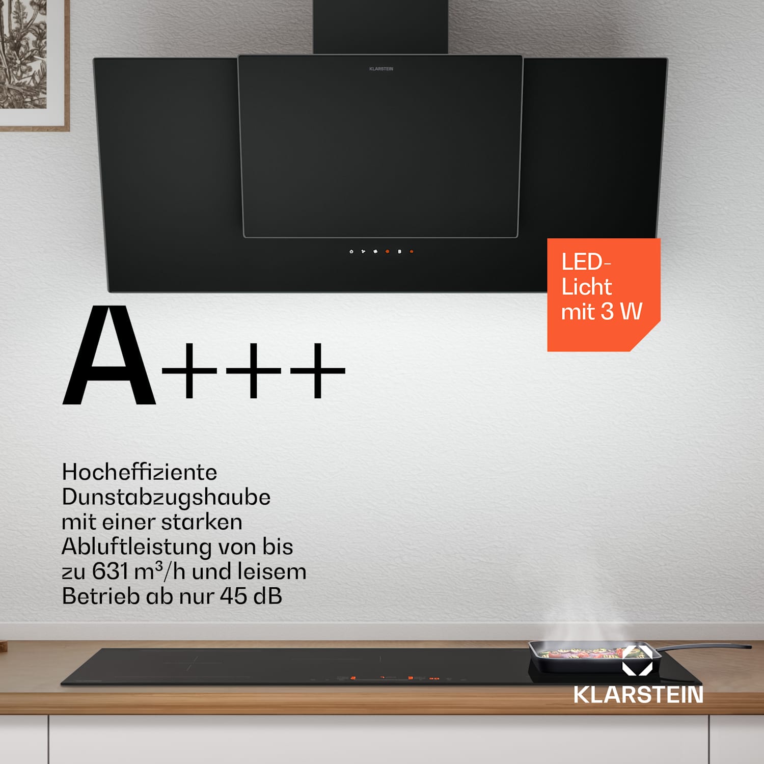 HaloSync piano cottura a induzione con aspirazione | 5 zone cottura | 11400 W | 632 m³/h | 90 cm 90 cm