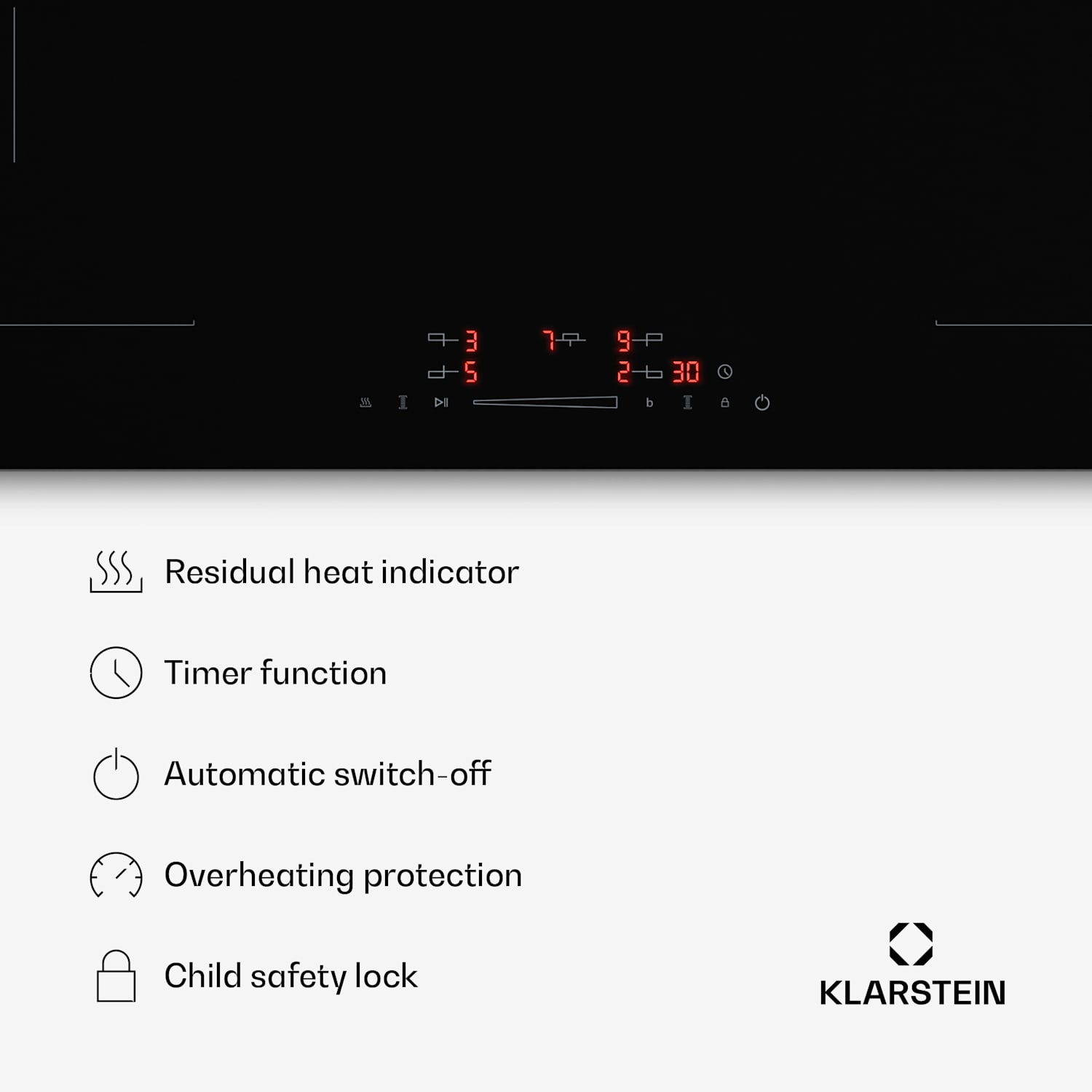 Placa de indução com exaustor HaloSync | 5 discos | 11400 W | 632 m³/h | 90 cm 