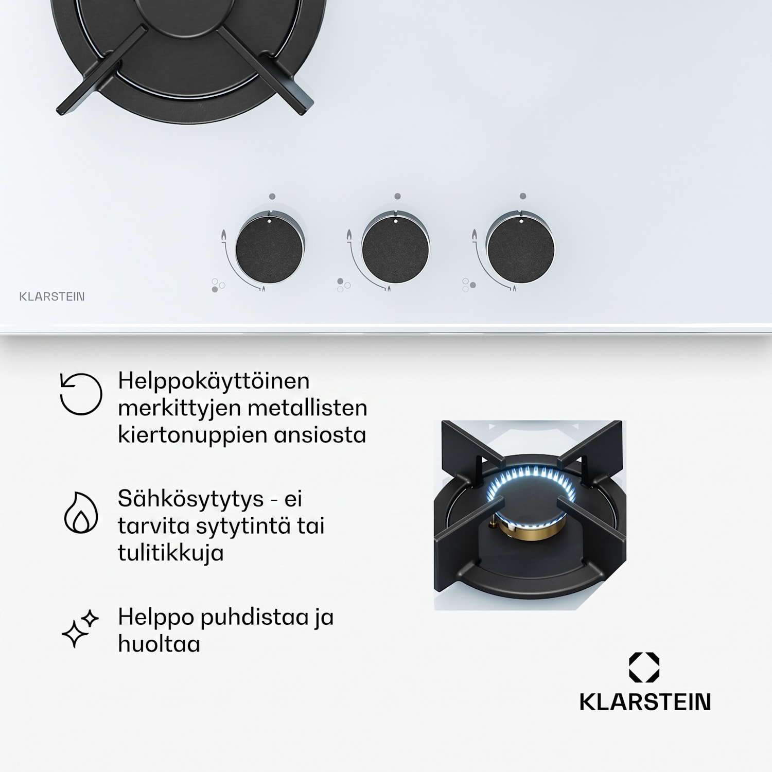 Goldflame kaasuliesi | 3 poltinta, sähkösytytys | maakaasu & LPG | 5800 W | 45 cm 