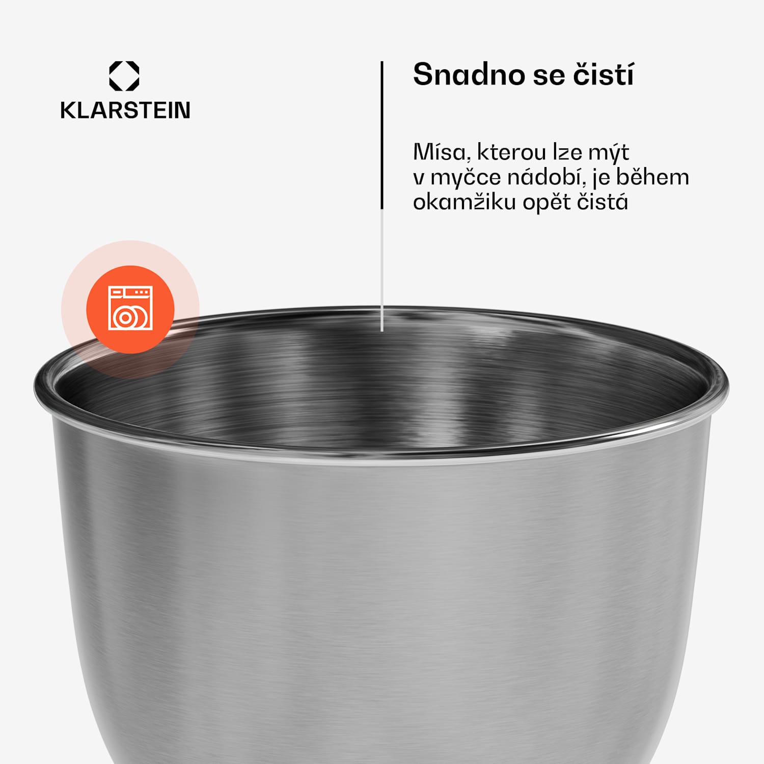 Bella Evo/Bella Pico mísa na míchání | nerezová ocel | 5 litrů | 0,6 kg těsta | vhodná do myčky nádobí 