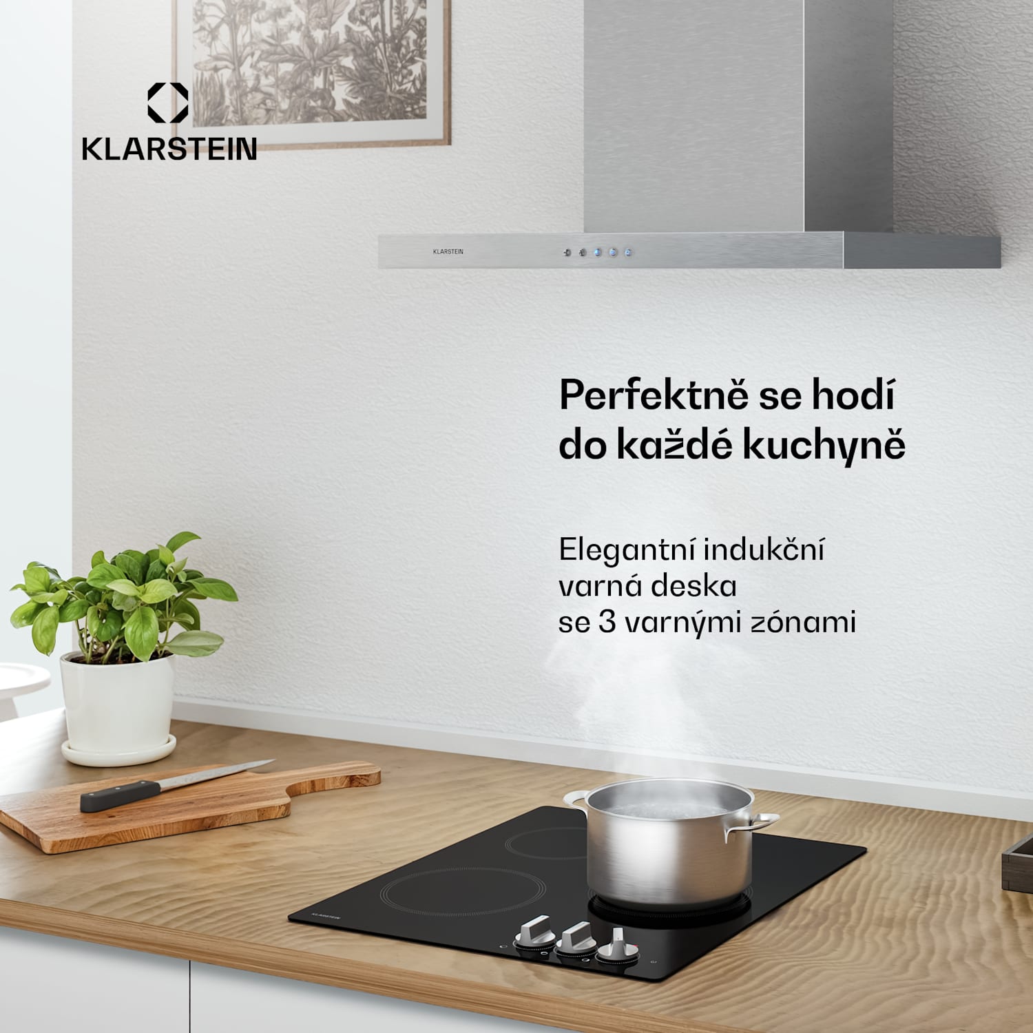 Kochheld indukční varná deska | Elegantní a výkonná | 3 varné zóny | 5700 W | 45 cm 45 cm | Blanco