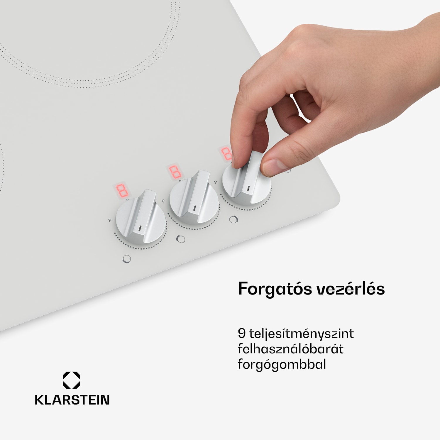 Kochheld indukciós főzőlap | Elegáns és erőteljes | 3 főzőzóna | 5700 W | 45 cm 45 cm | Fehér