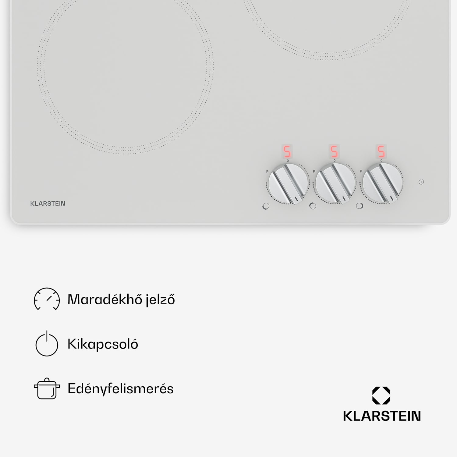 Kochheld indukciós főzőlap | Elegáns és erőteljes | 3 főzőzóna | 5700 W | 45 cm 45 cm | Fehér