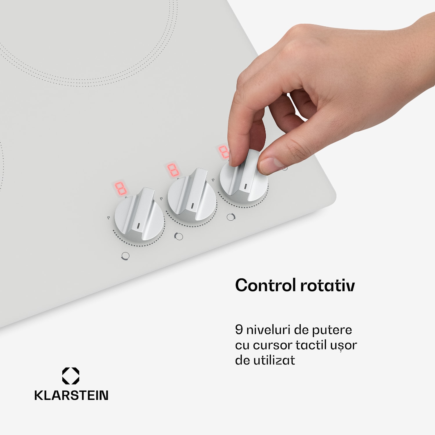 Plita cu inducție Kochheld | Elegant și puternic | 3 zone de gătit | 5700 W | 45 cm 45 cm | Alb