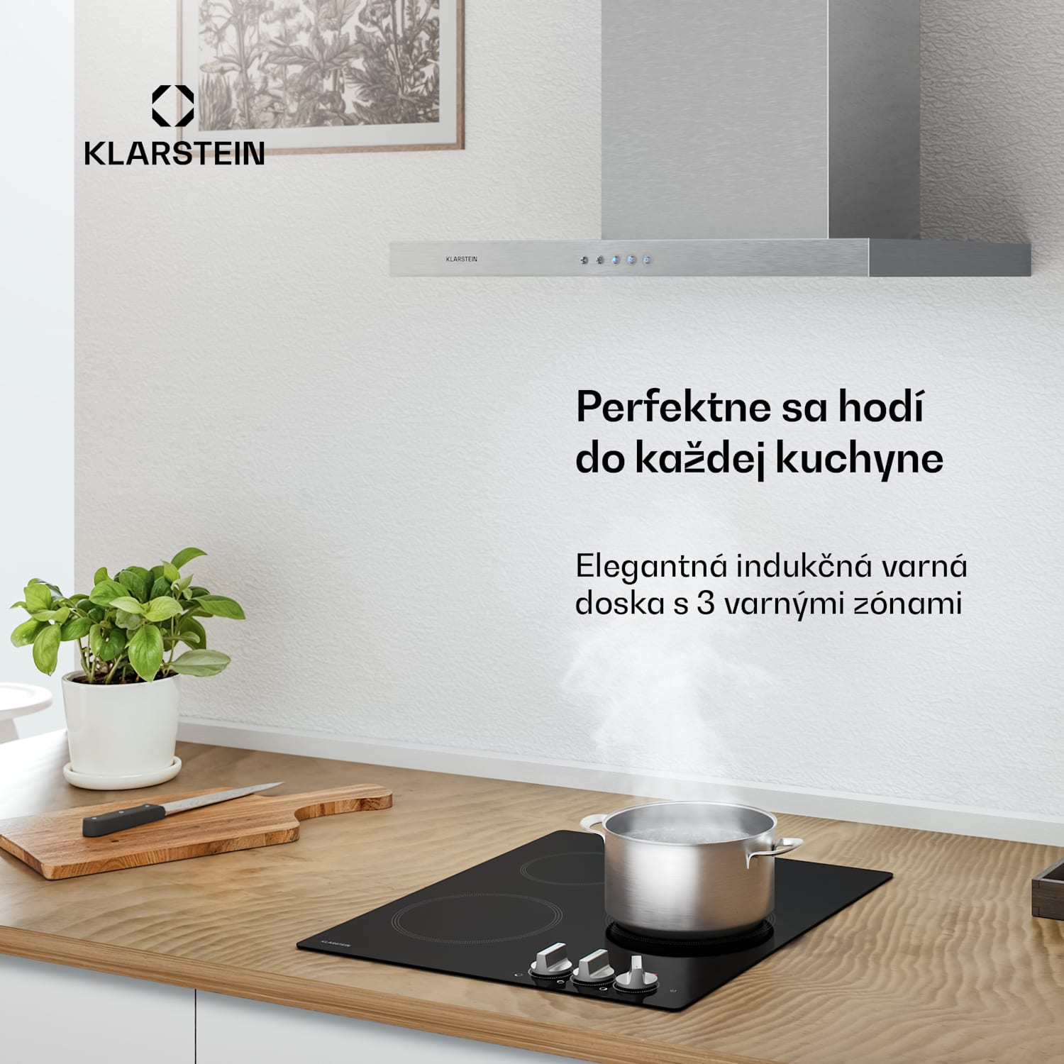 Kochheld indukčná varná doska | Elegantná a výkonná | 3 varné zóny | 5700 W | 45 cm 45 cm | Biela