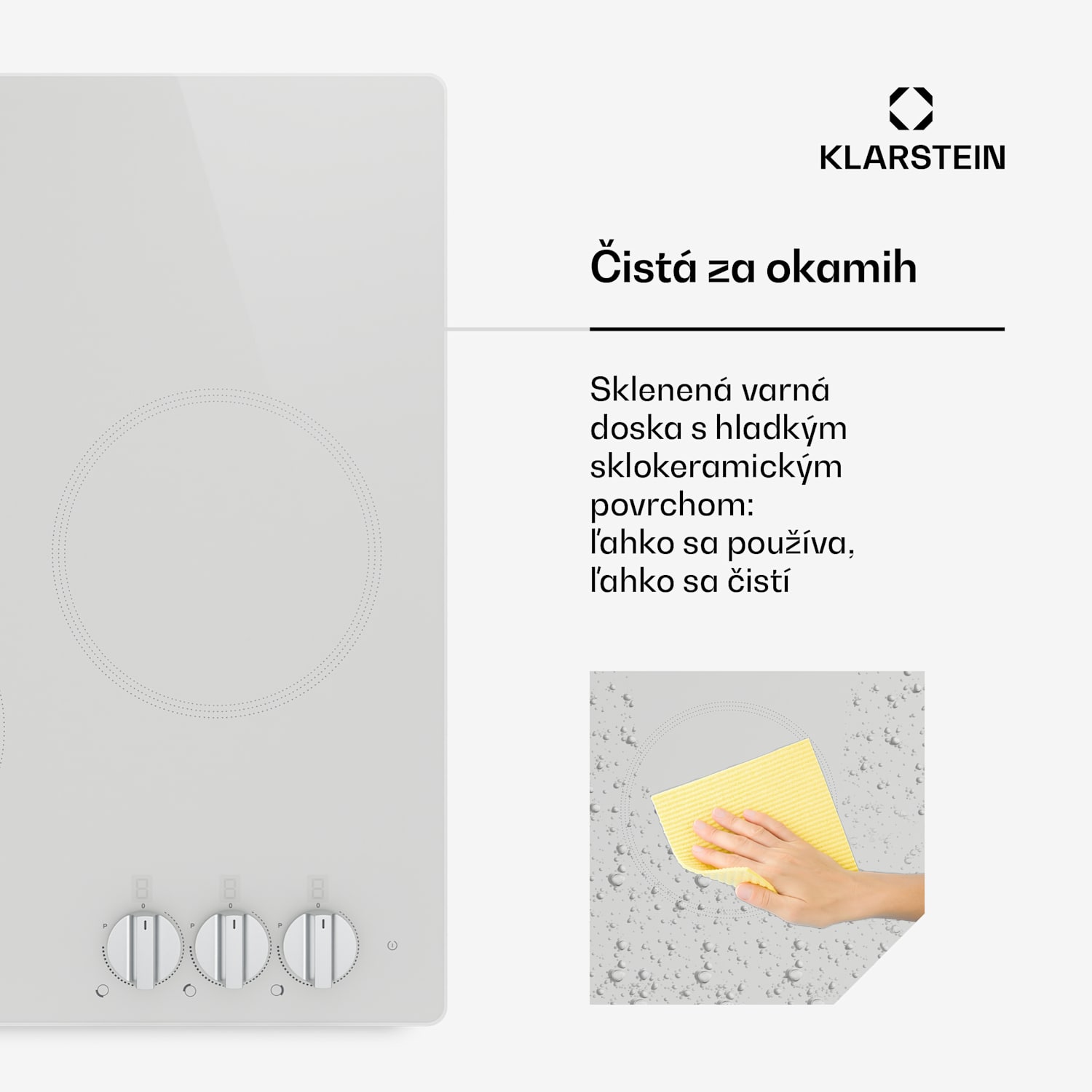 Kochheld indukčná varná doska | Elegantná a výkonná | 3 varné zóny | 5700 W | 45 cm 45 cm | Biela