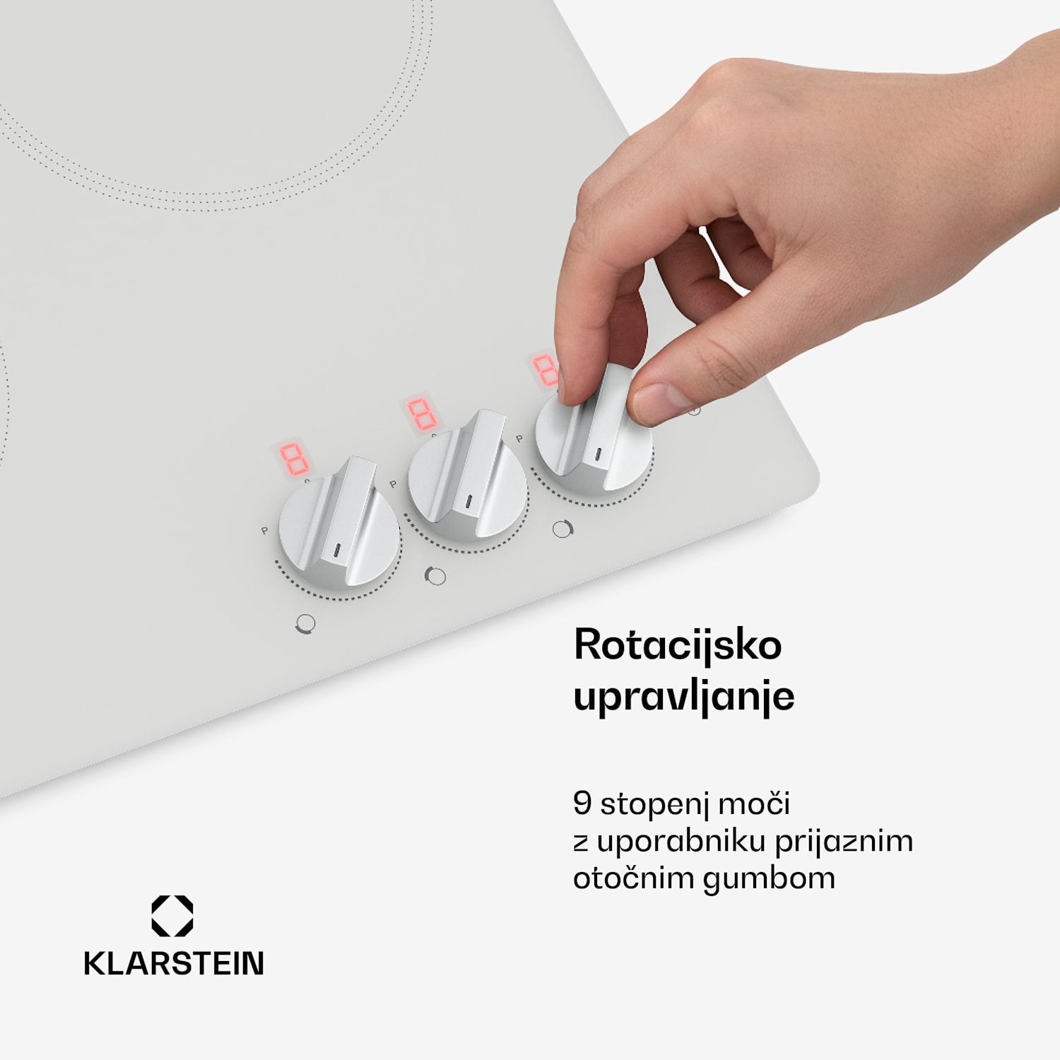 Kochheld indukcijska kuhalna plošča | Elegantna in zmogljiva | 3 kuhalne cone | 5700 W | 45 cm 45 cm | Bela