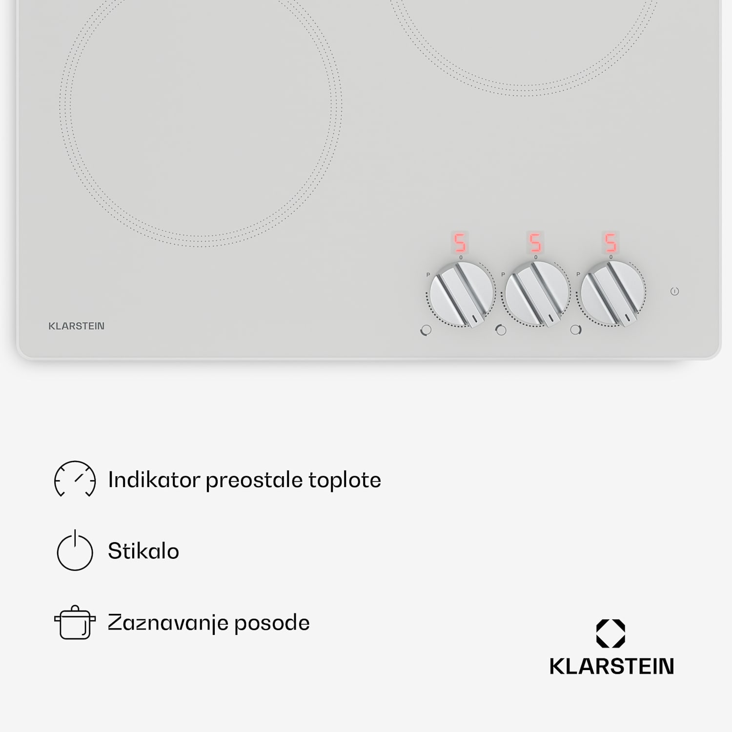 Kochheld indukcijska kuhalna plošča | Elegantna in zmogljiva | 3 kuhalne cone | 5700 W | 45 cm 45 cm | Bela