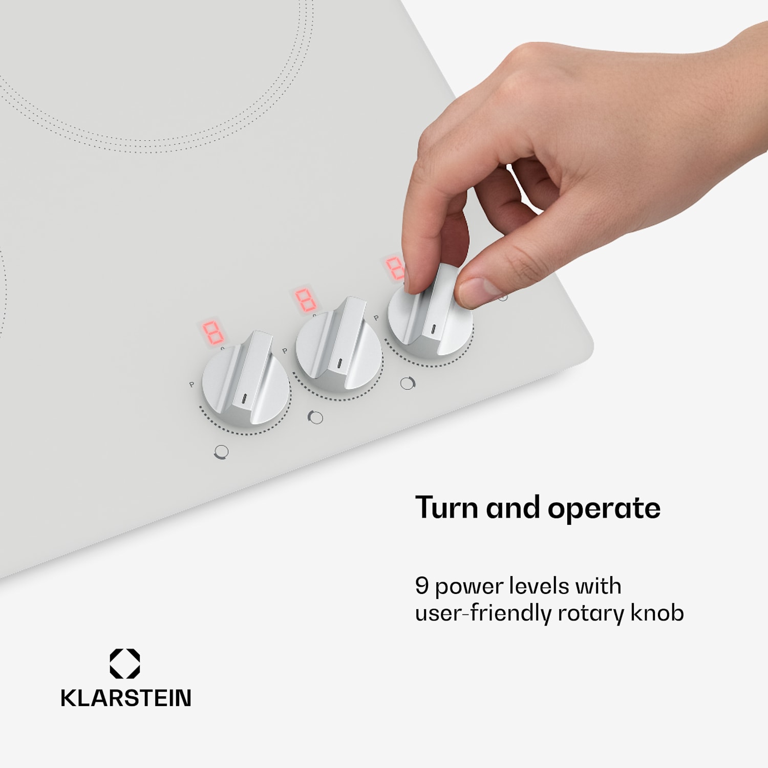 Kochheld placa de indução | Elegante e potente | 3 zonas de cozedura | 5700 W | 45 cm 45 cm | Branco