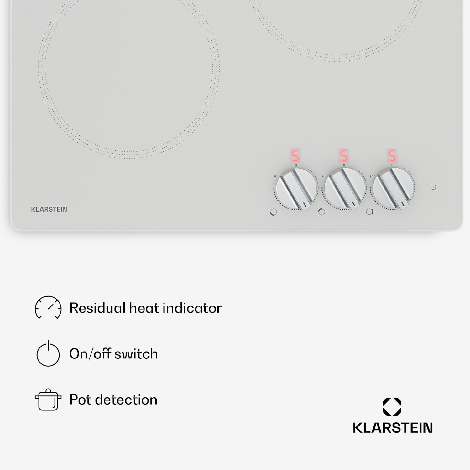 Kochheld placa de indução | Elegante e potente | 3 zonas de cozedura | 5700 W | 45 cm 45 cm | Branco