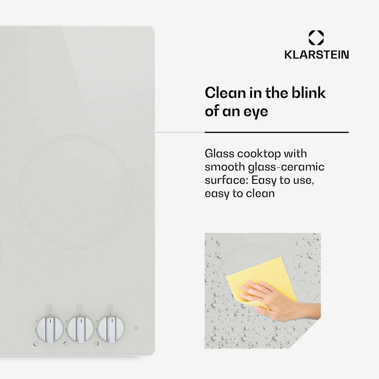 Kochheld placa de indução | Elegante e potente | 3 zonas de cozedura | 5700 W | 45 cm 45 cm | Branco