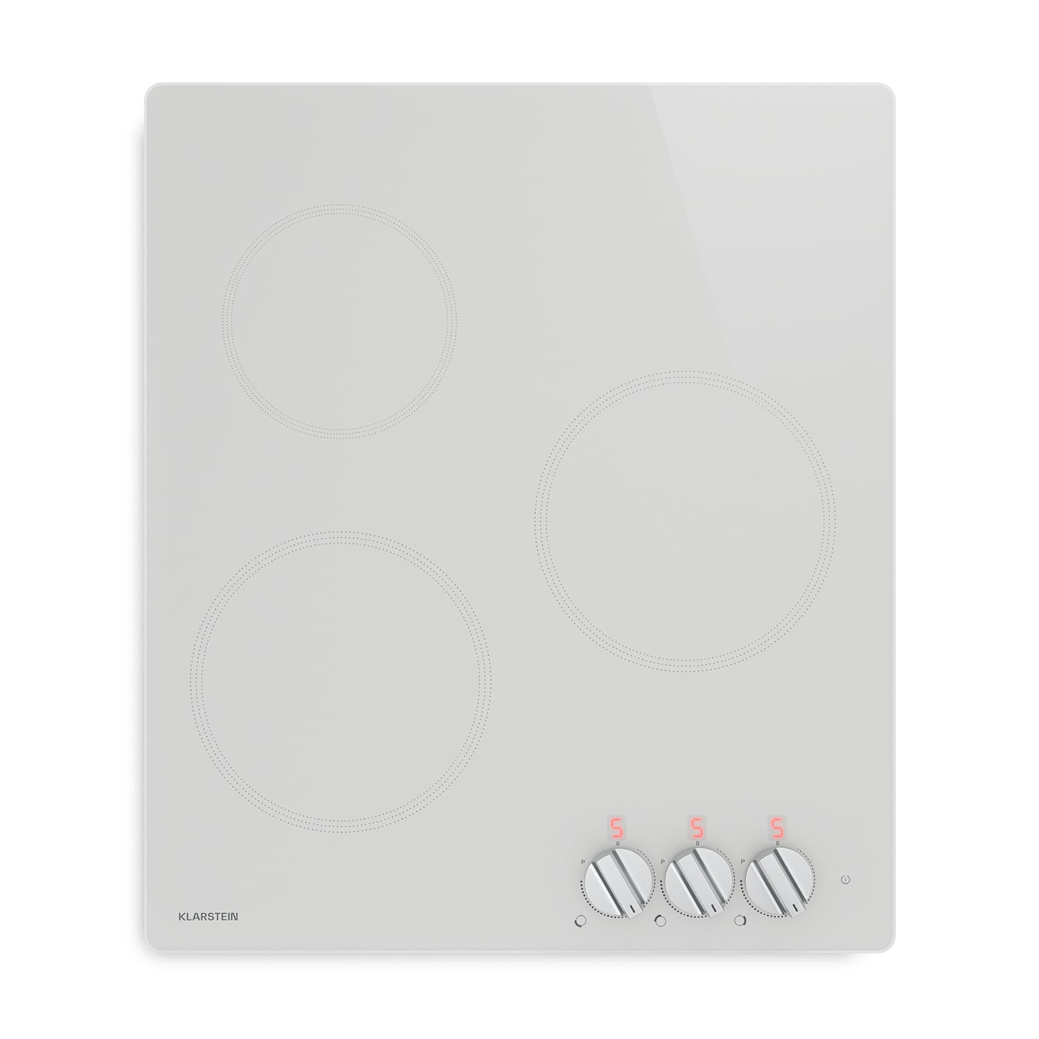 Kochheld placa de inducción | Elegante y potente | 3 zonas de cocción | 5700 W | 45 cm 45 cm | Blanco