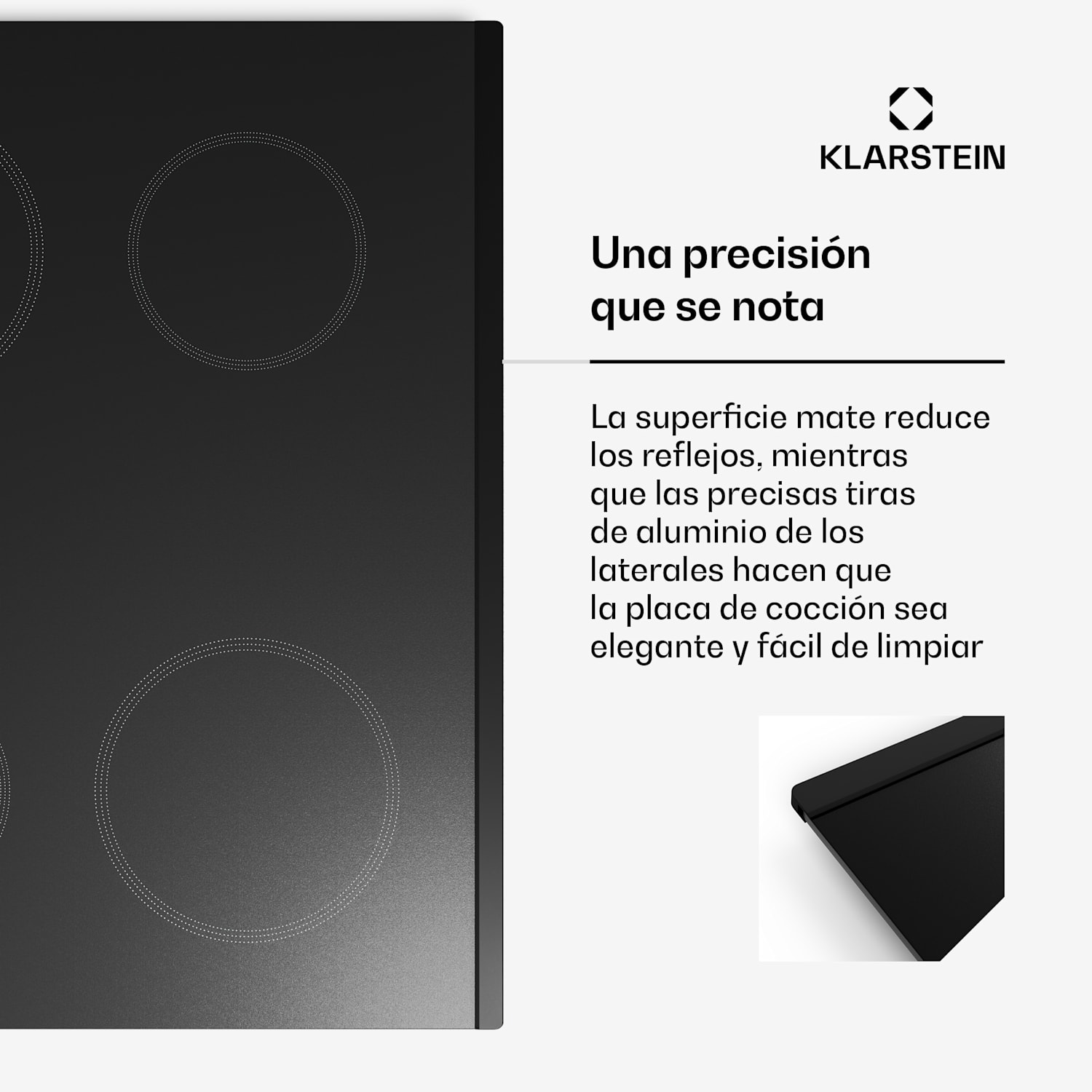 Kochheld placa de inducción | Elegante y potente | 4 zonas de cocción | 7200 W | 60 cm 60 cm | Negro