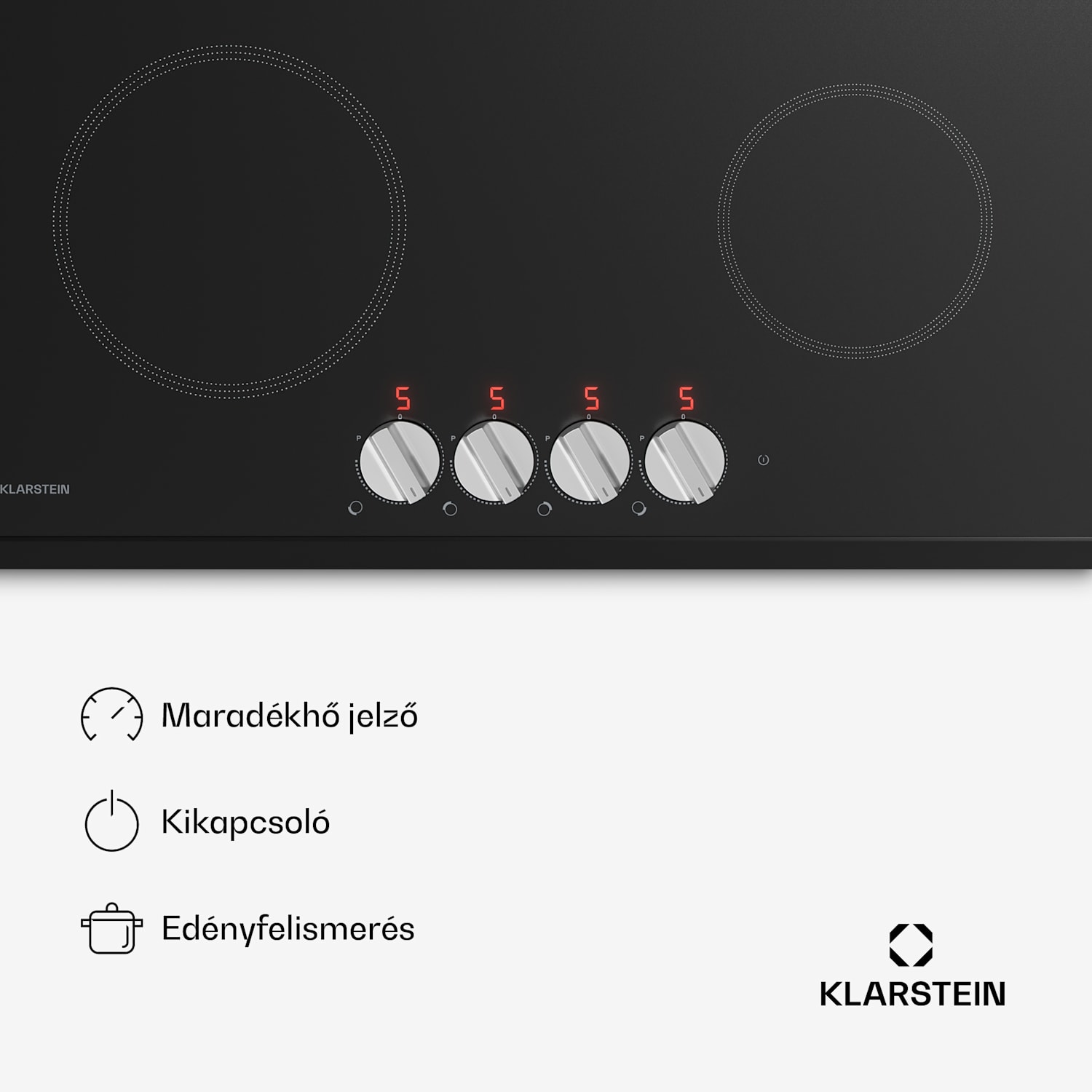 Kochheld indukciós főzőlap | Elegáns és erőteljes | 4 főzőzóna | 7200 W | 60 cm 60 cm | Fekete