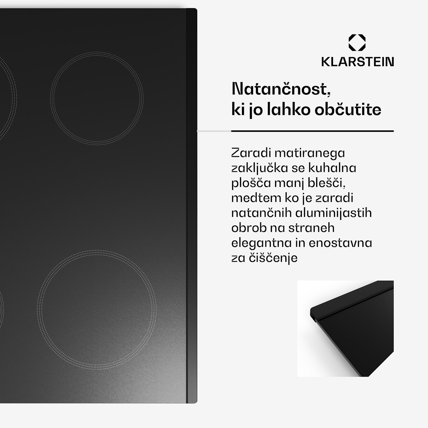 Kochheld indukcijska kuhalna plošča | Elegantna in zmogljiva | 4 kuhalne cone | 7200 W | 60 cm 60 cm | Črna