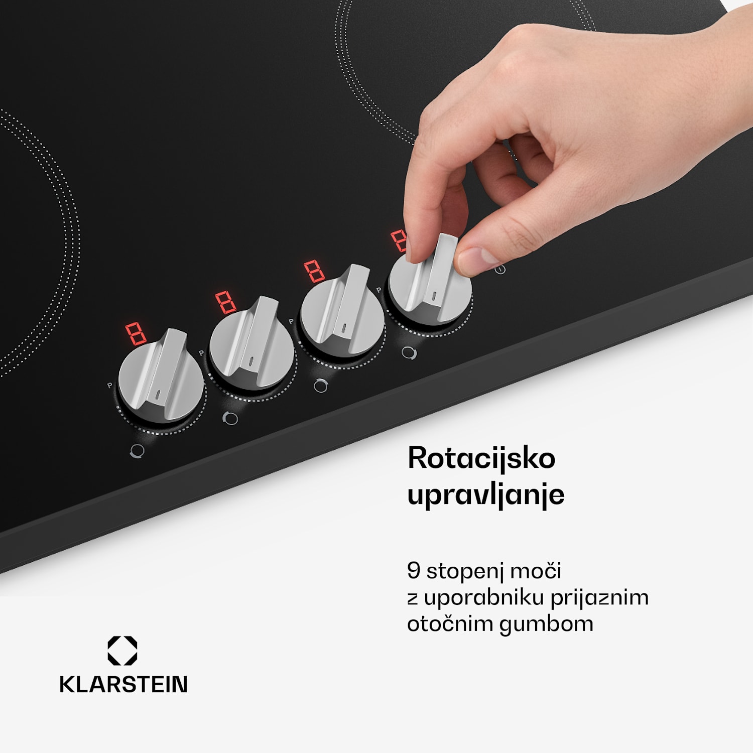 Kochheld indukcijska kuhalna plošča | Elegantna in zmogljiva | 4 kuhalne cone | 7200 W | 60 cm 60 cm | Črna