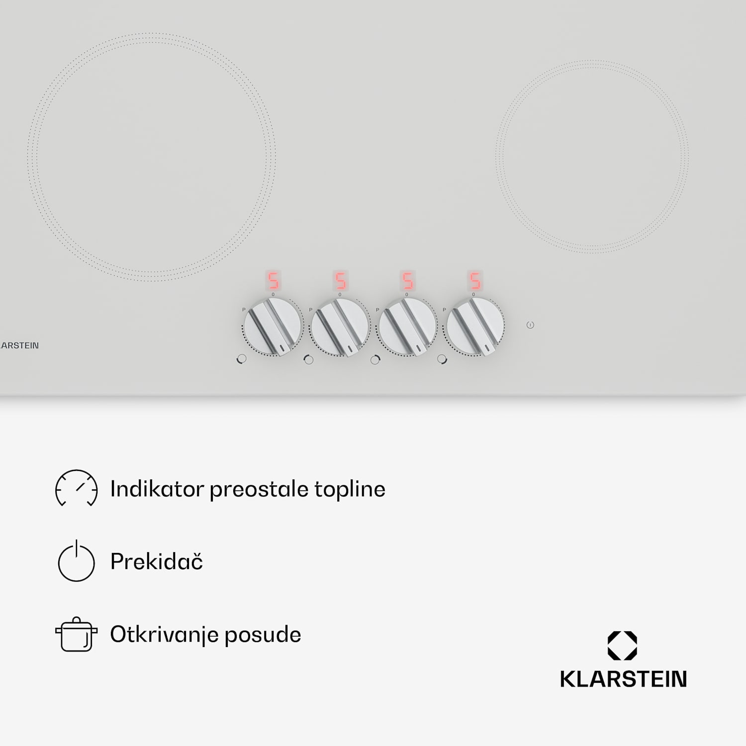 Kochheld indukcijska ploča za kuhanje | Elegantna i snažna | 4 zone za kuhanje | 7000 W | 60 cm 60 cm | Bijela