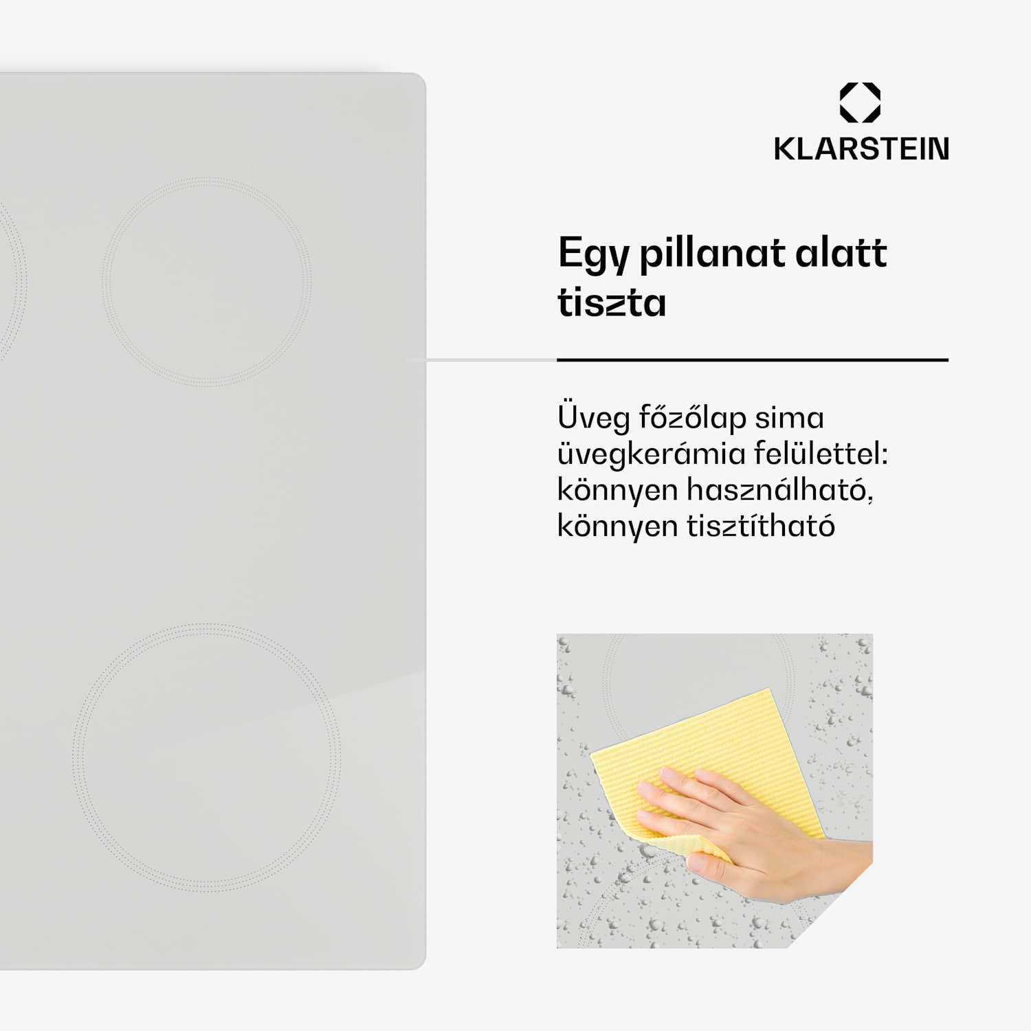 Kochheld indukciós főzőlap | Elegáns és erőteljes | 4 főzőzóna | 7000 W | 60 cm 60 cm | Fehér