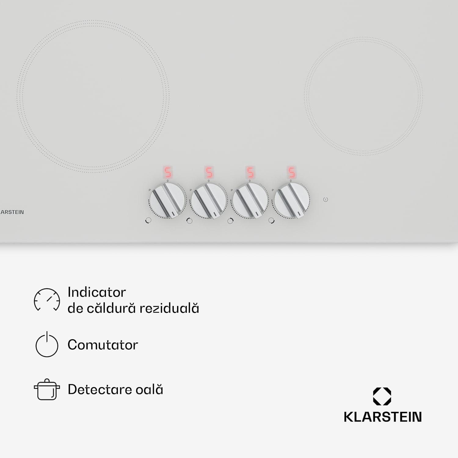 Plită cu inducție Kochheld | Elegantă și puternică | 4 zone de gătit | 7000 W | 60 cm 60 cm | Alb