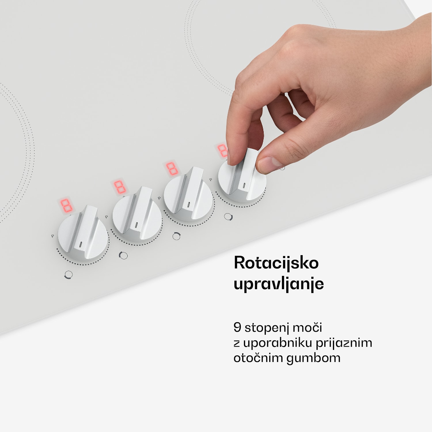 Kochheld indukcijska kuhalna plošča | Elegantna in zmogljiva | 4 kuhalne cone | 7000 W | 60 cm 60 cm | Bela