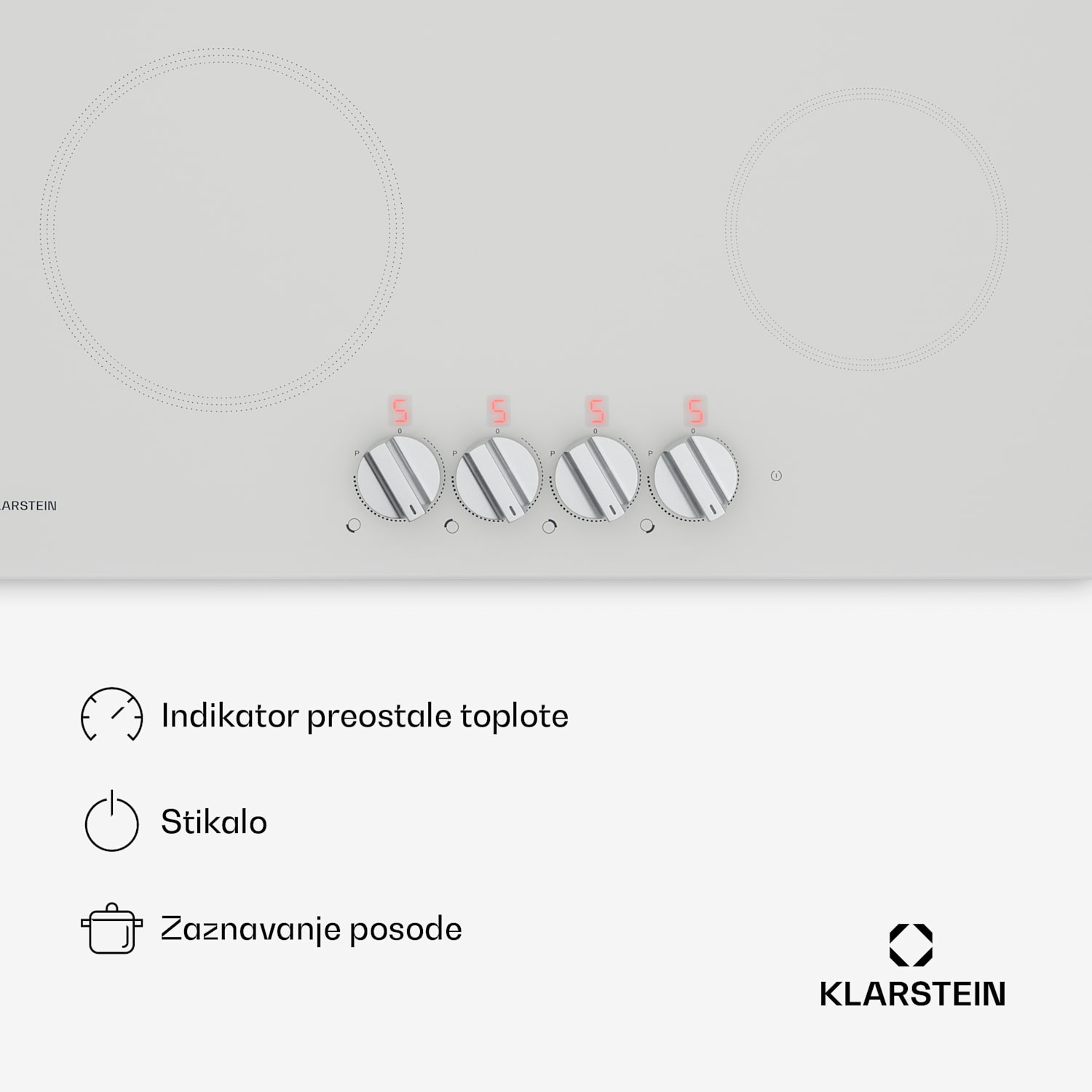 Kochheld indukcijska kuhalna plošča | Elegantna in zmogljiva | 4 kuhalne cone | 7000 W | 60 cm 60 cm | Bela