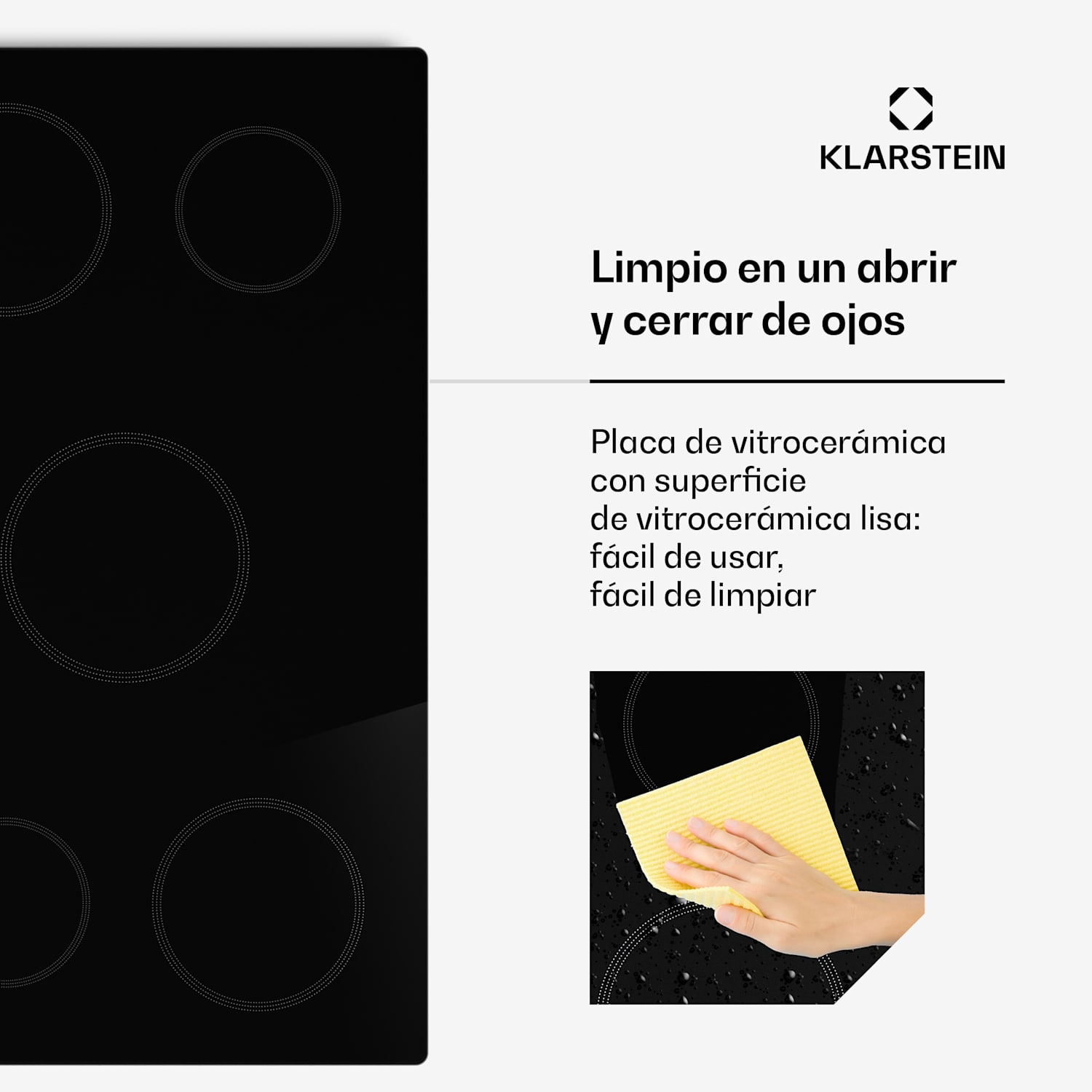 Kochheld placa de inducción | Elegante y potente | 5 zonas de cocción | 8700 W | 90 cm 90 cm | Negro