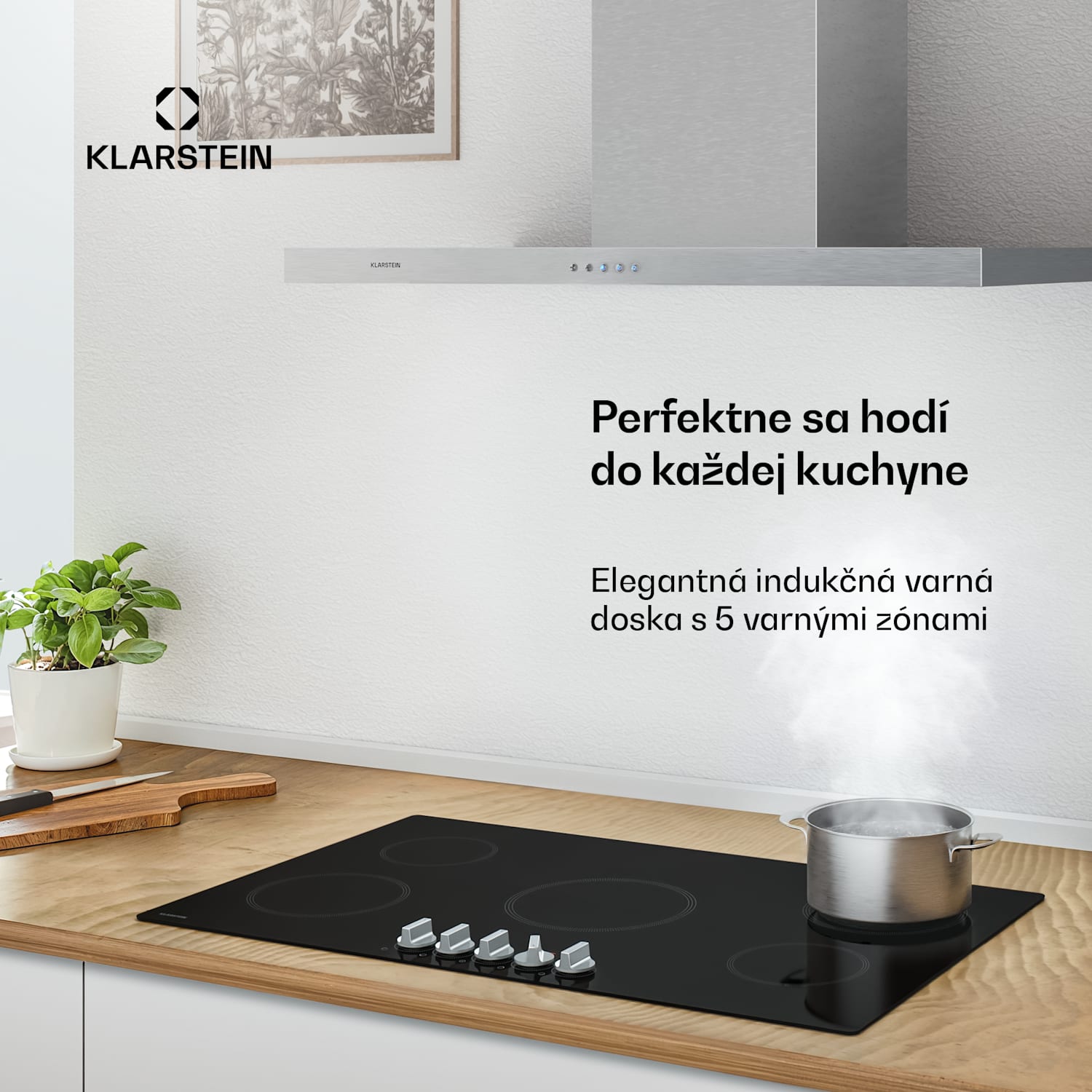 Kochheld indukčná varná doska | Elegantná a výkonná | 5 varných zón | 8700 W | 90 cm 90 cm | Čierna