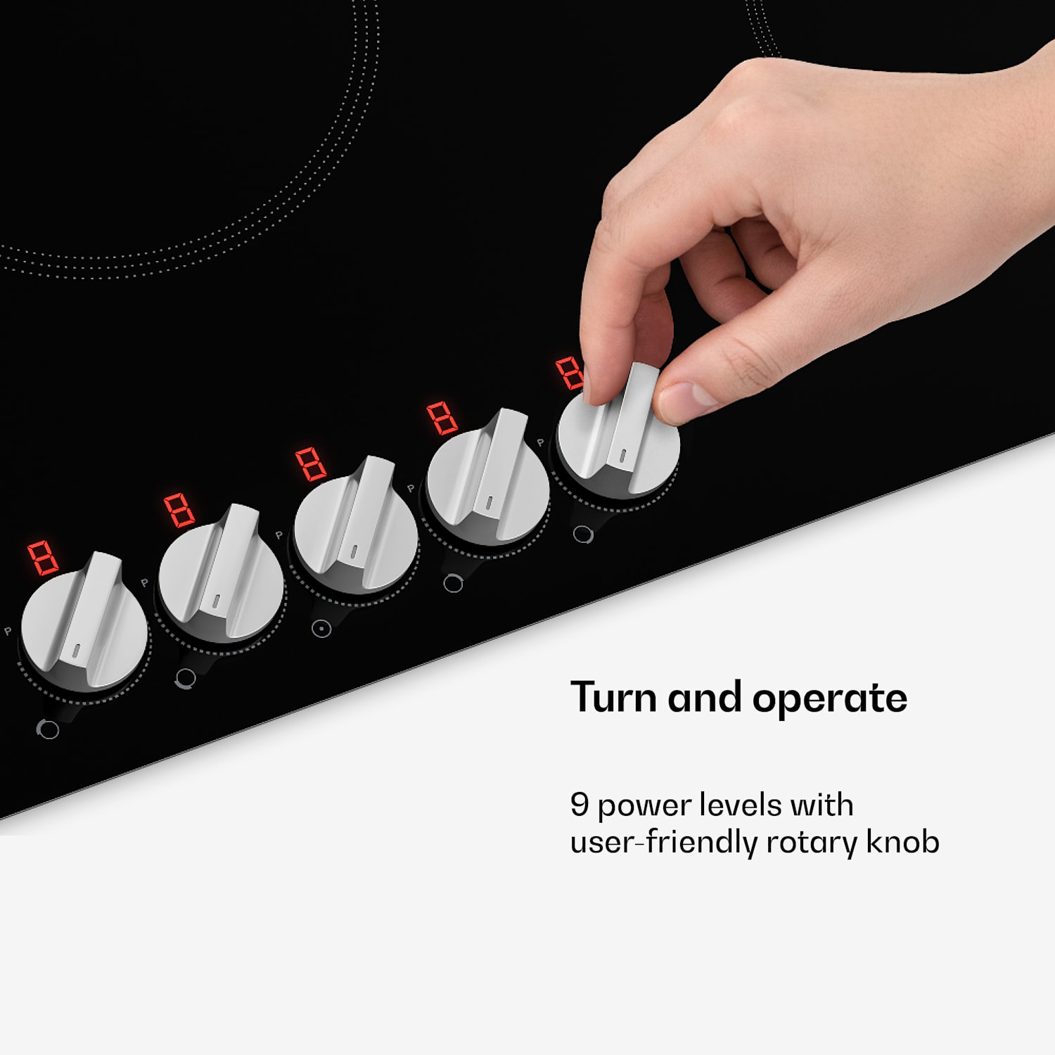 Kochheld placa de indução | Elegante e potente | 5 zonas de cocção | 8700 W | 90 cm 90 cm | Preto