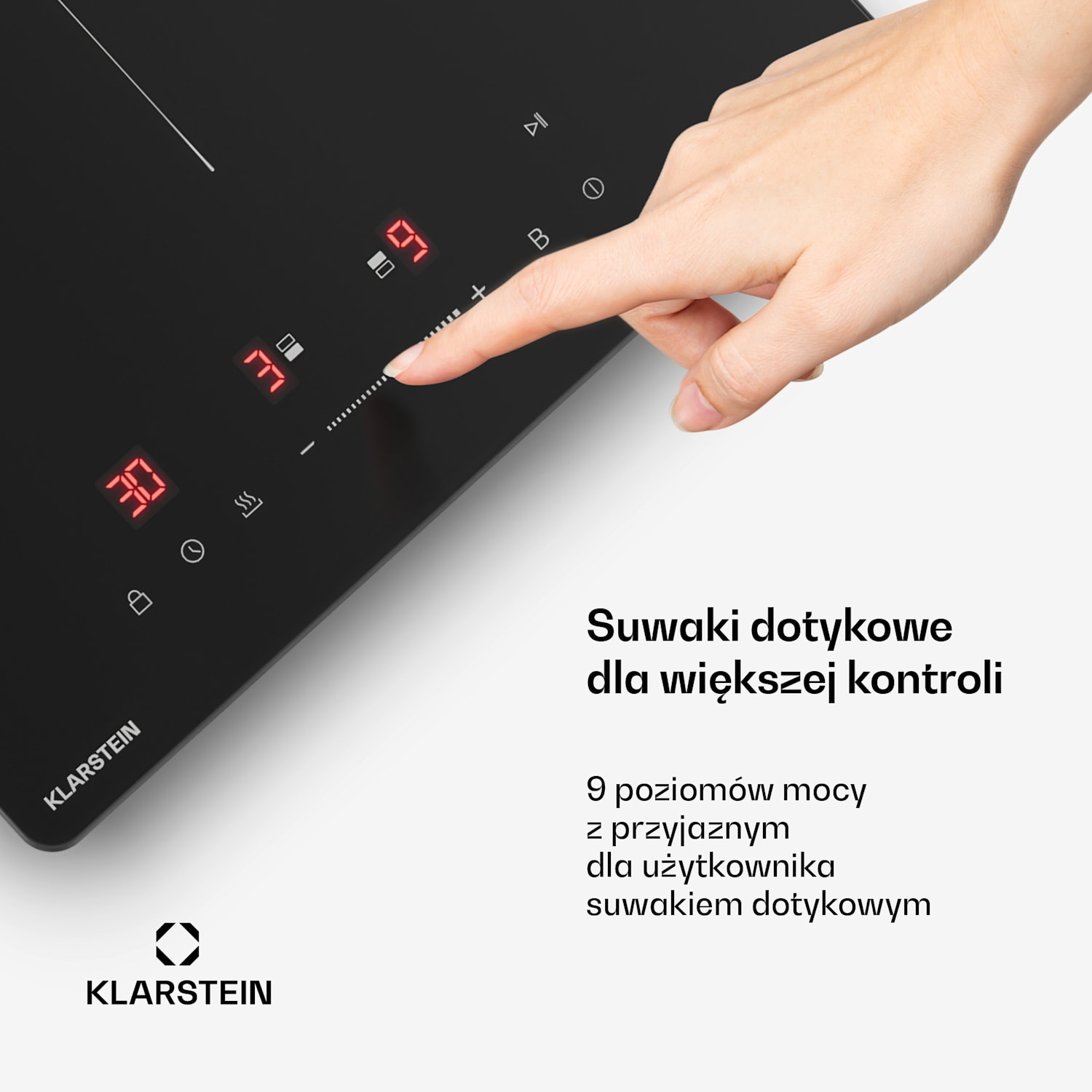 Płyta indukcyjna PowerGlide | Nowoczesna, kompaktowa i wydajna | 2 strefy gotowania | 3500 W | 30 cm 