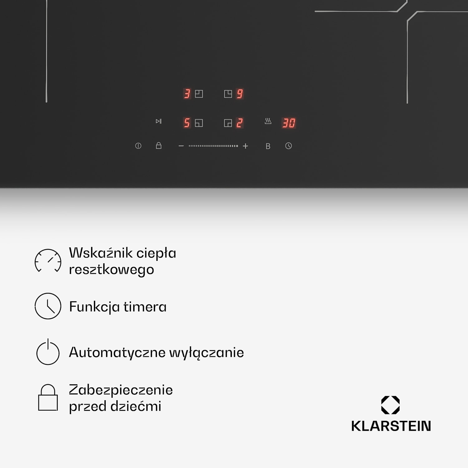 Płyta indukcyjna PowerGlide | Powierzchnia odporna na zarysowania | 4 strefy gotowania | 7400 W | 60 cm 