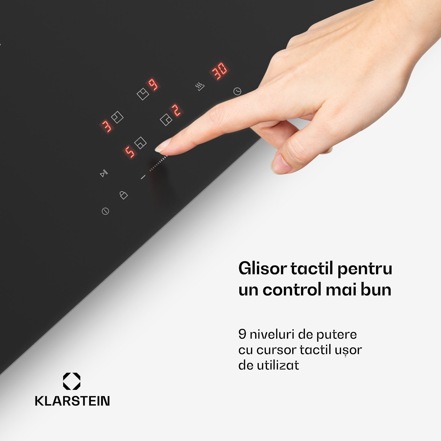 Plită cu inducție PowerGlide | suprafață rezistentă la zgârieturi | 4 zone de gătit | 7400 W | 60 cm 