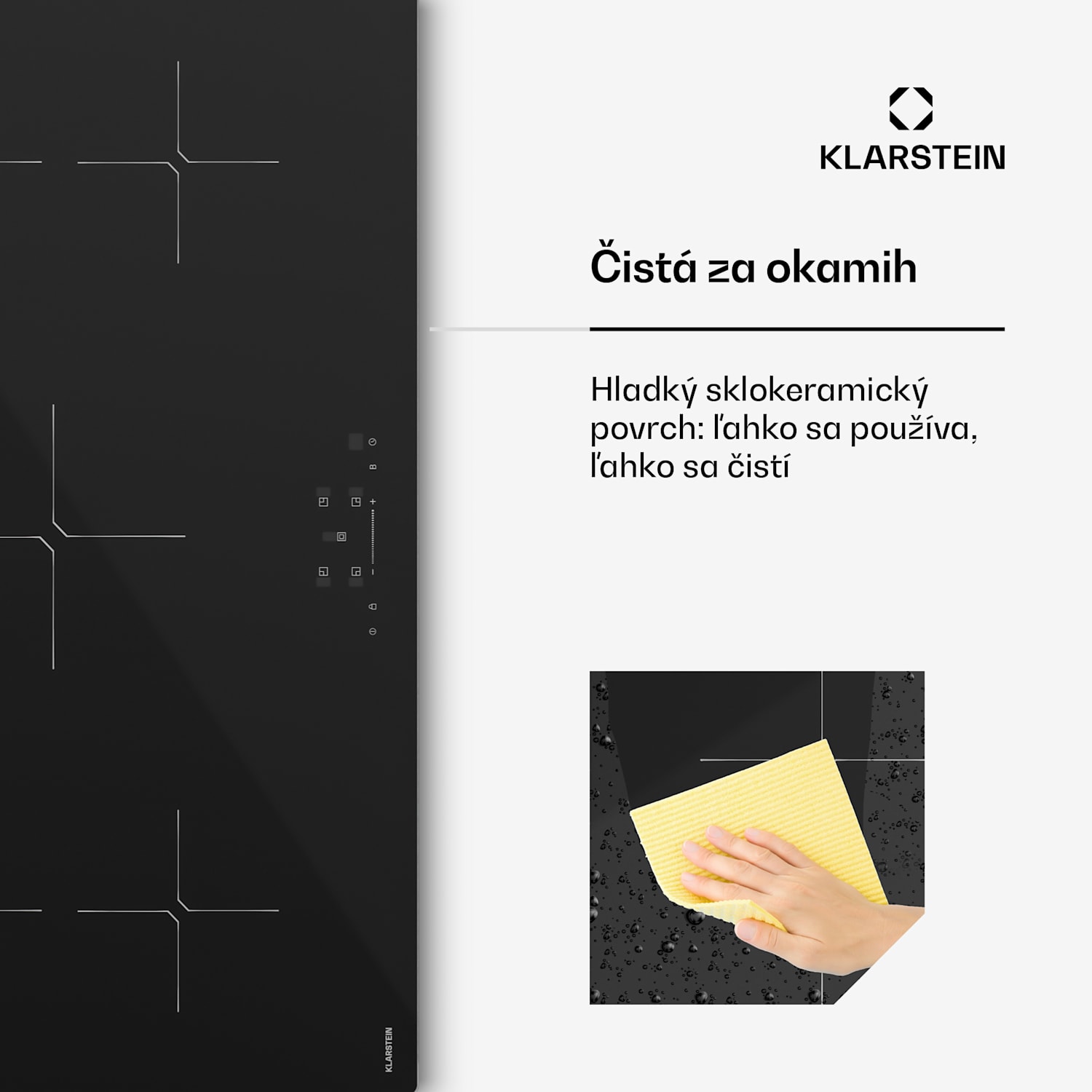 PowerGlide indukčná varná doska | Moderná a výkonná | 5 varných zón | 9800 W | 90 cm 90 cm | Lesklý | Čierna