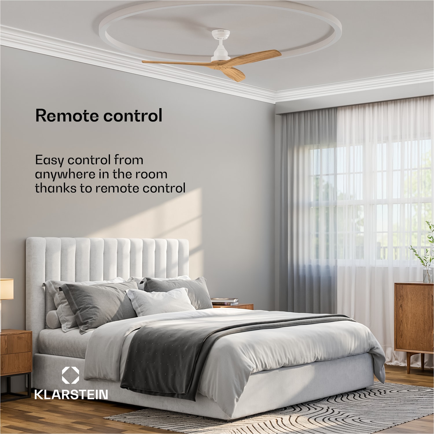 Santa Elena kattotuuletin | 132 cm | 35 W | 25 m² | Hiljainen käyttö | Puu 132 cm (huoneet 13-25 m²) | Kaukosäädin | Vaahtera