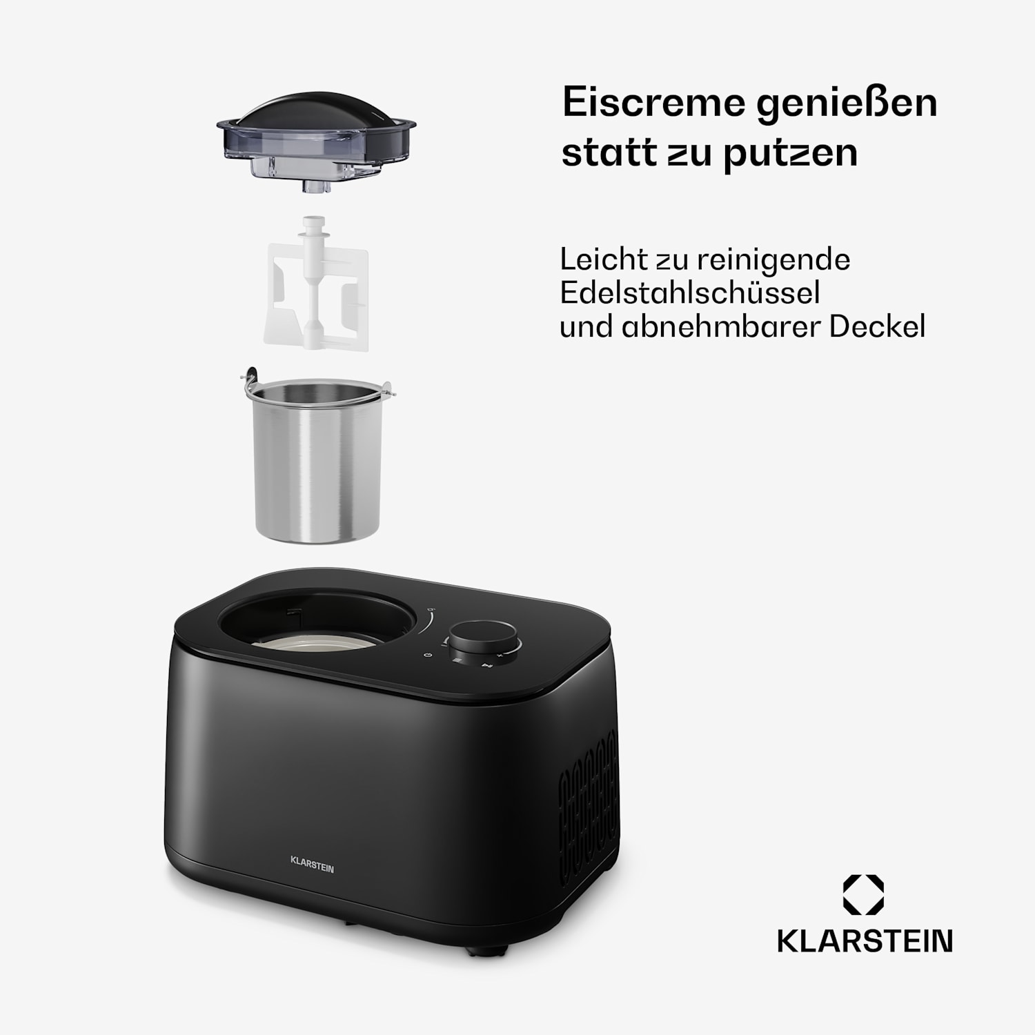 FrostFusion Eismaschine, Slushie- & Joghurtbereiter mit Kompressor | 1 l | 100 W 