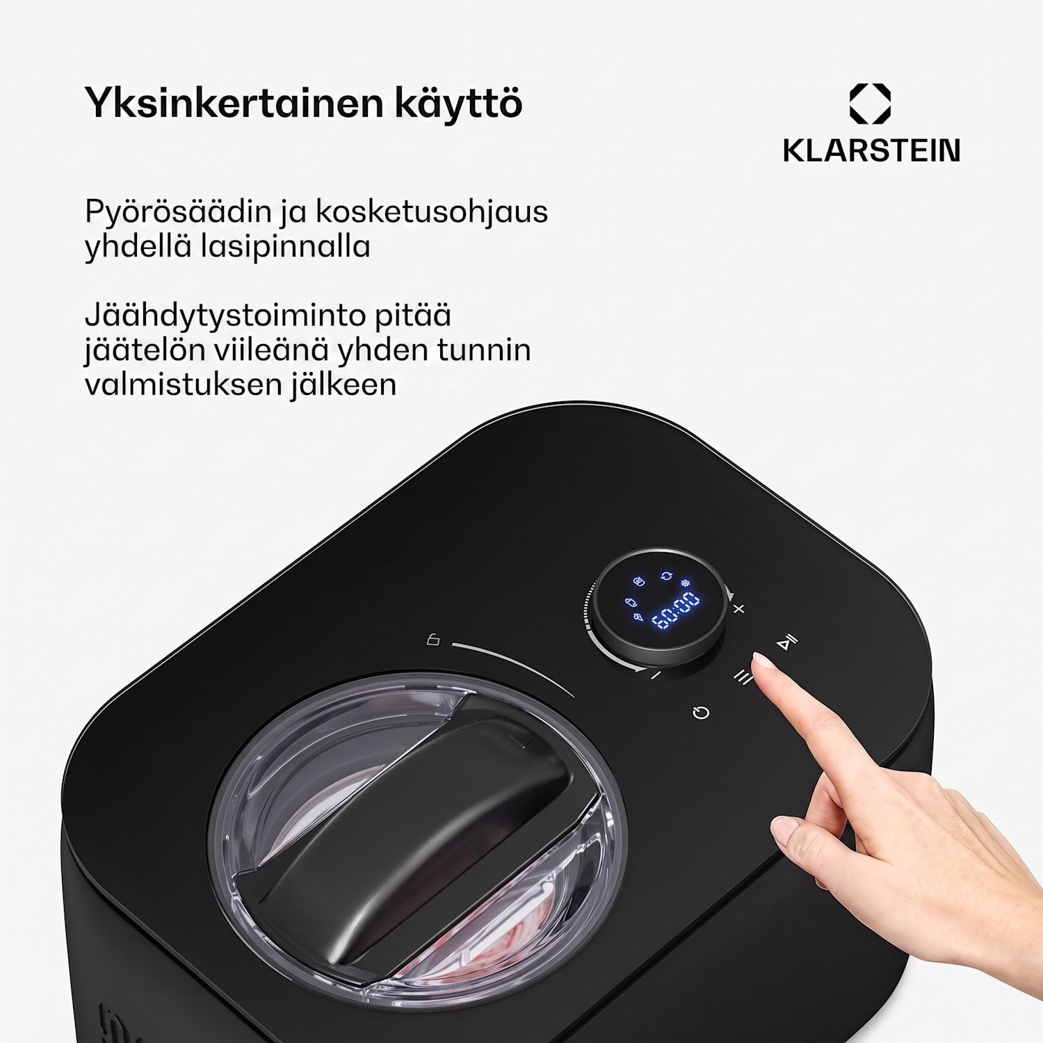 FrostFusion jäätelökone, slushie- ja jogurttikone kompressorilla | 1 l | 100 W 