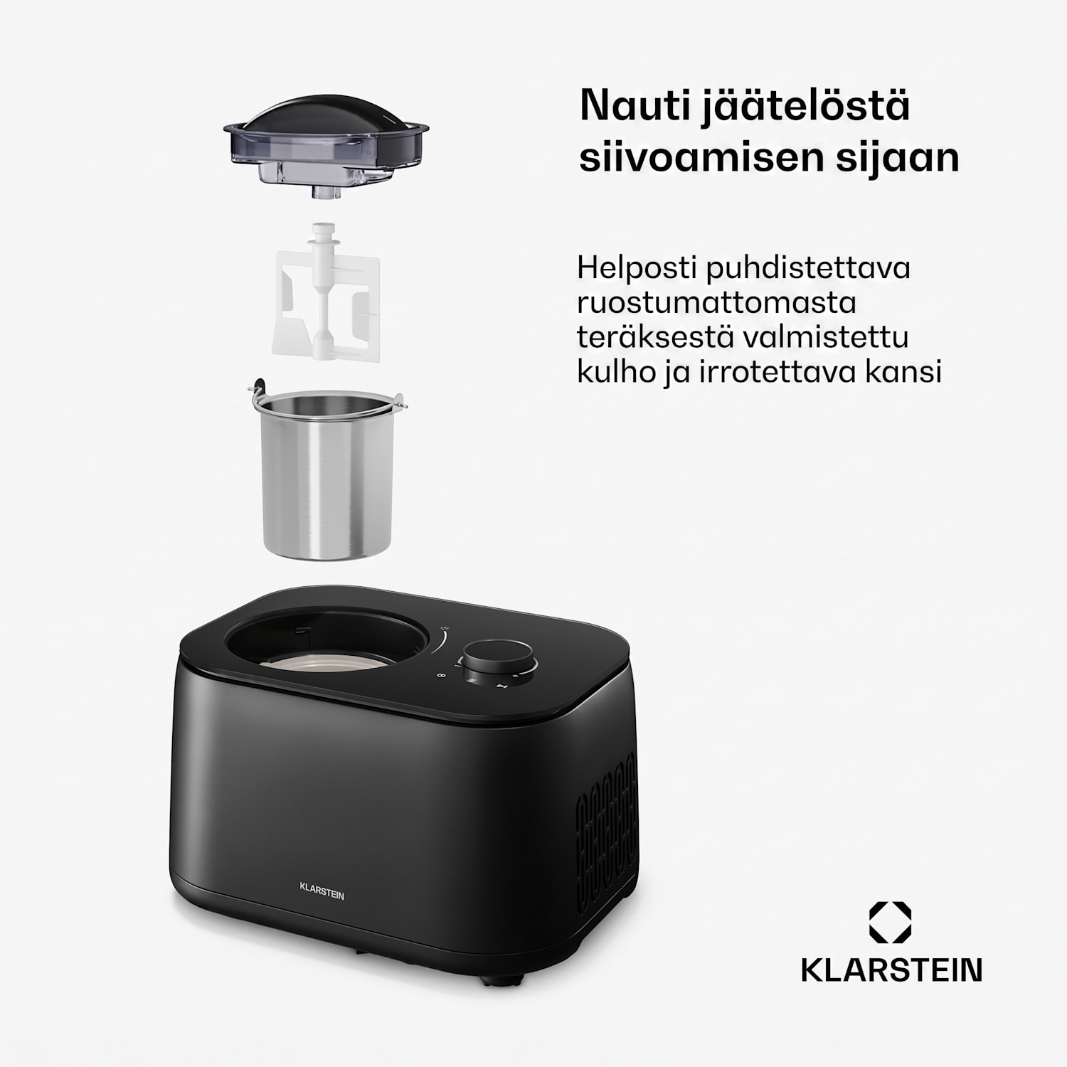 FrostFusion jäätelökone, slushie- ja jogurttikone kompressorilla | 1 l | 100 W 