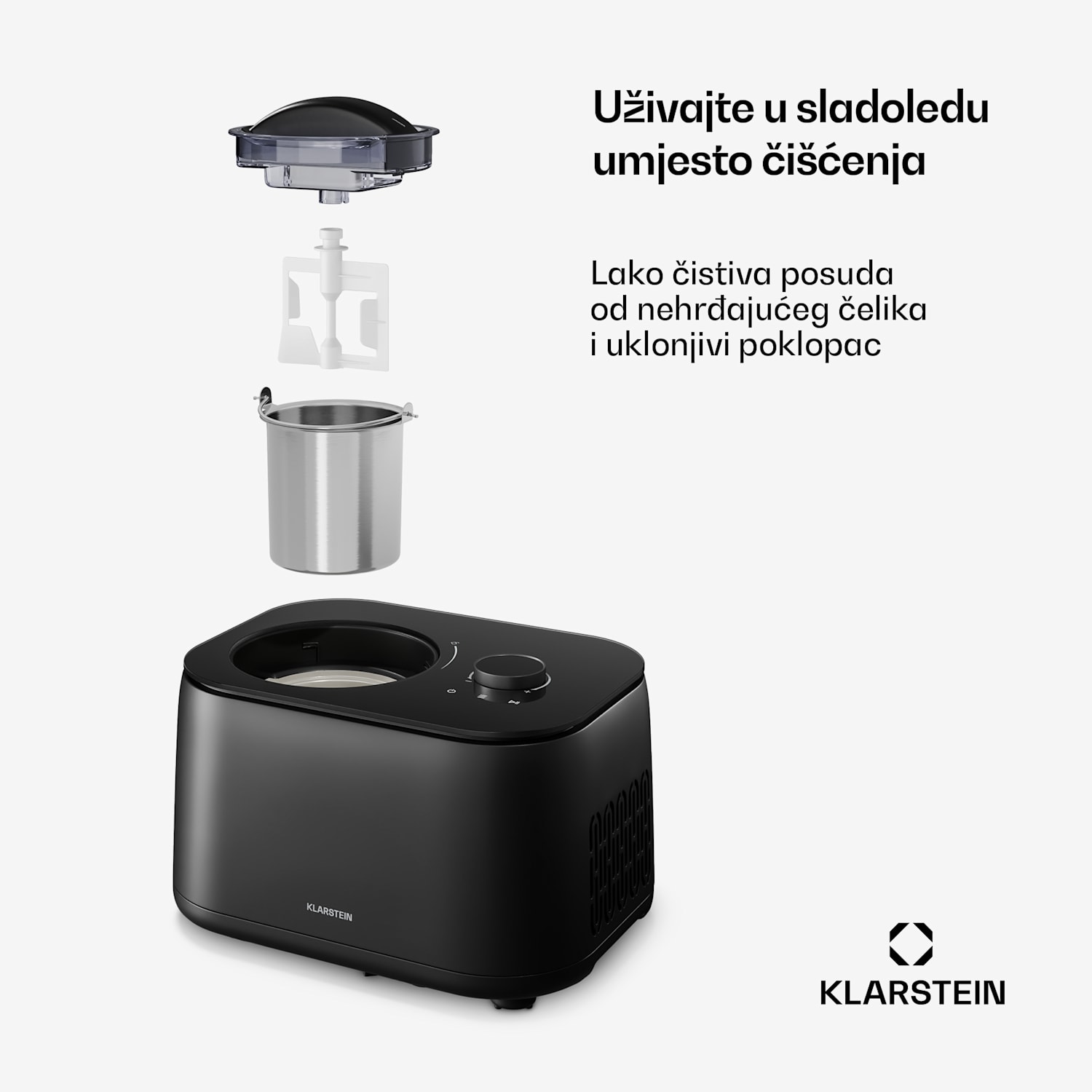 FrostFusion aparat za sladoled, slushie i jogurt s kompresorom i priborom | 1 L | 100 W 