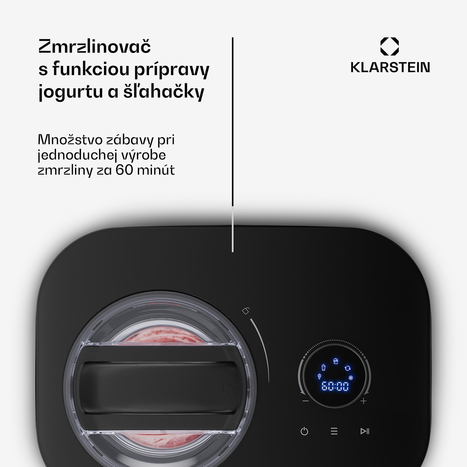 FrostFusion zmrzlinovač, príprava slushie a jogurtu s kompresorom | 1 l | 100 W 